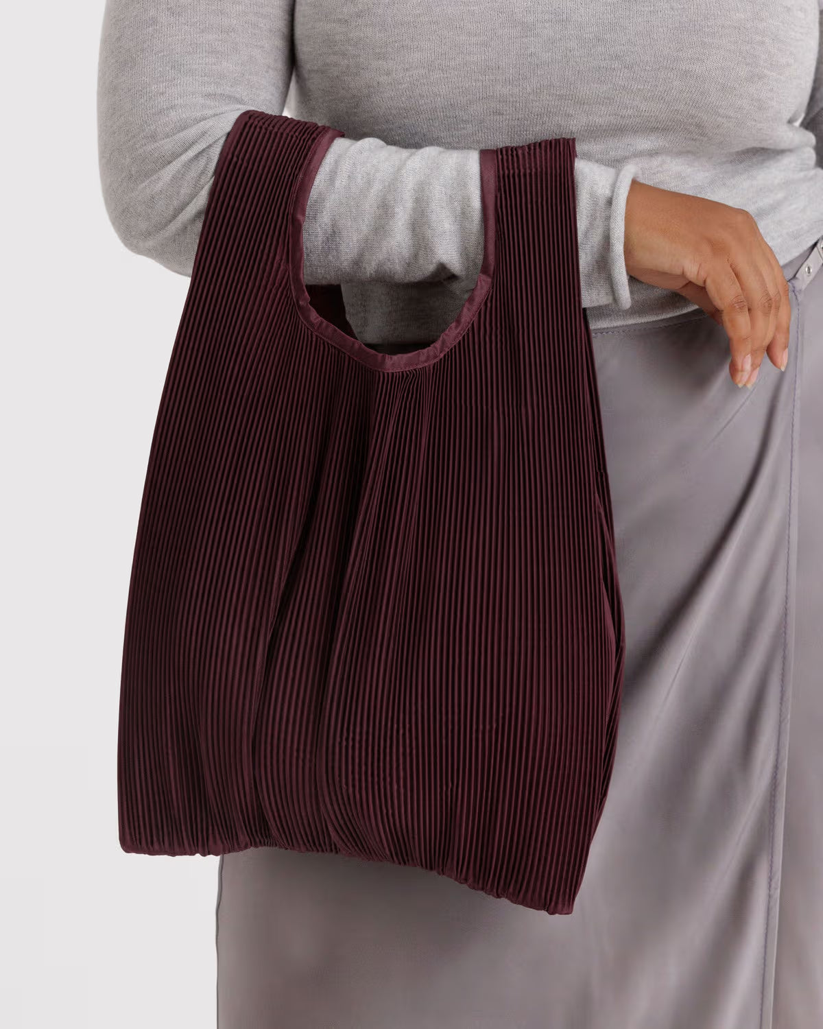 BAGGU - Pleated Baggu - Mahogany