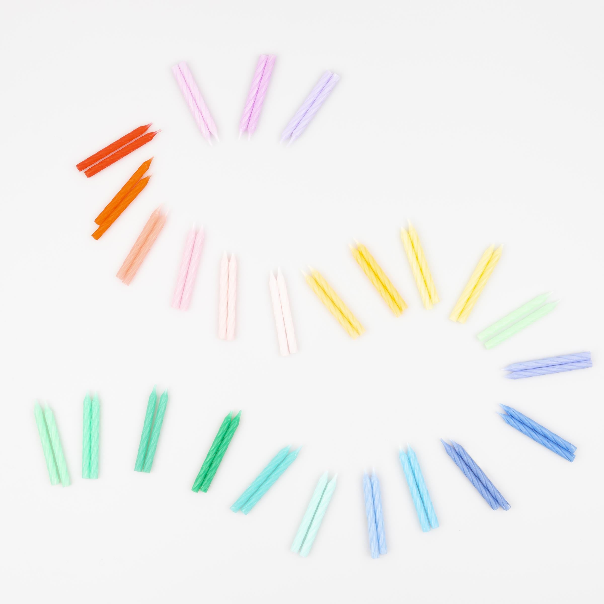 MERI MERI - Rainbow Twisted Mini Candles