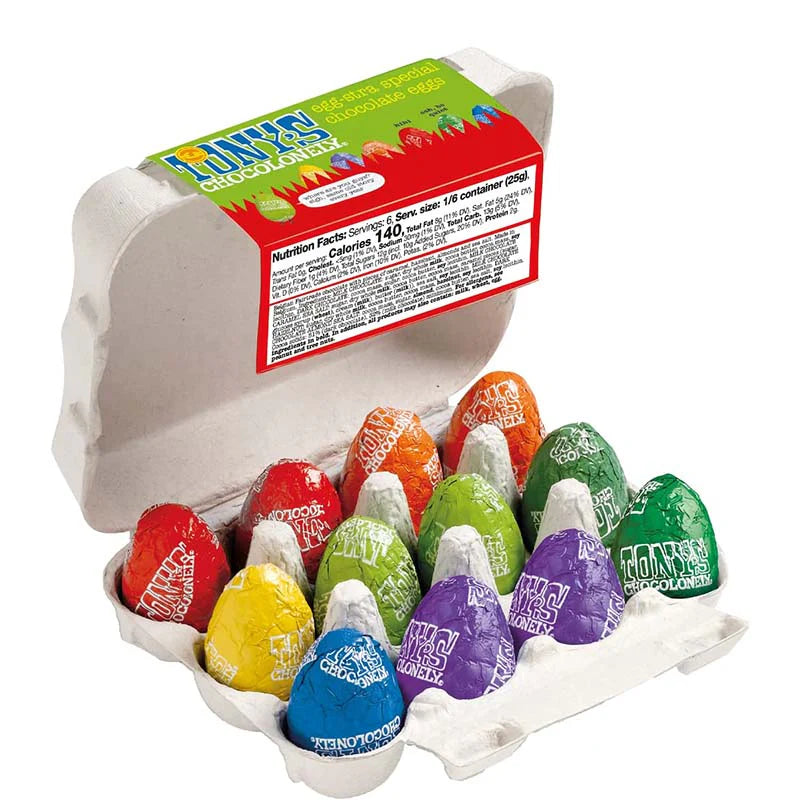 TONY'S CHOCOLONELY - Easter Egg Carton - 12 assorted eggs