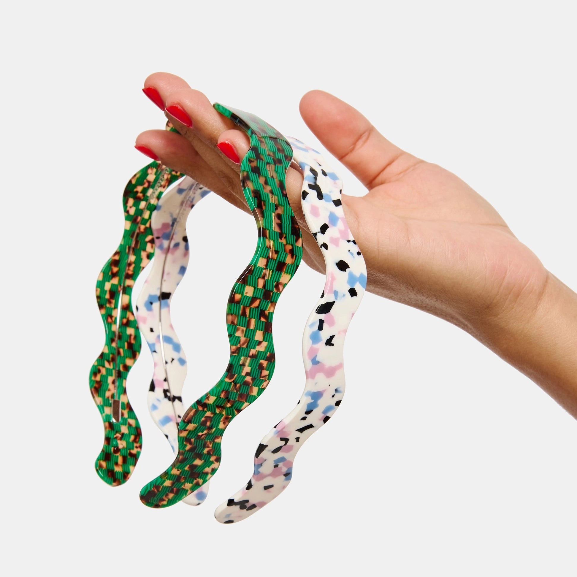 CHUNKS Wavy Headband in Terrazzo