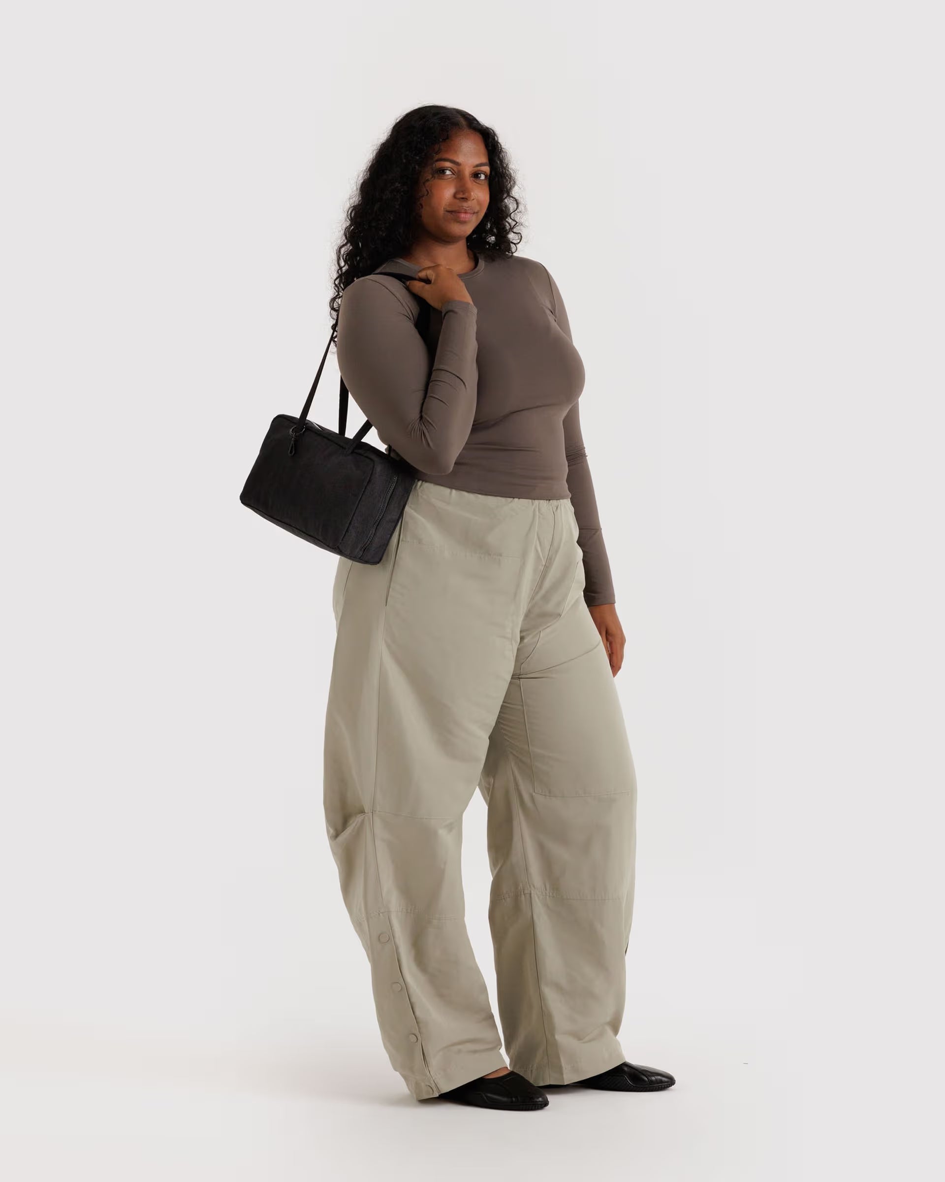 BAGGU - Nylon Bowler Bag - Green Star Plaid