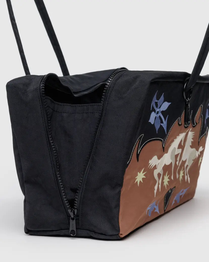 BAGGU - Medium Nylon Bowler Bag - Western Appliqué