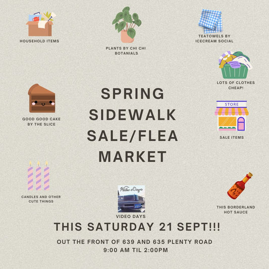 SPRING SIDEWALK SALE/FLEA MARKET THIS SATURDAY