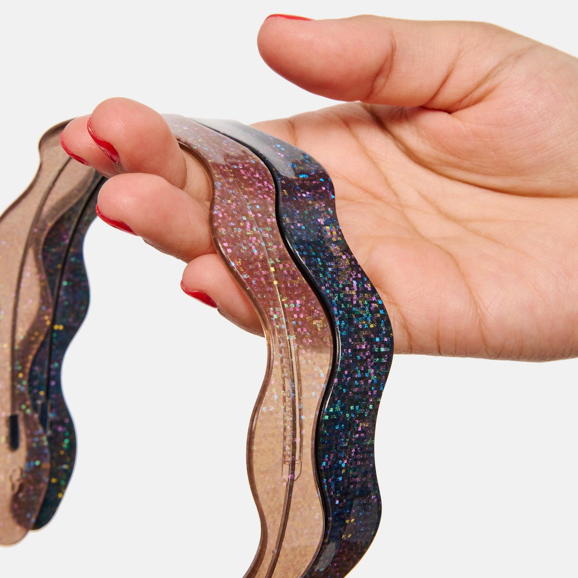 CHUNKS - Wavy Headband in Dark Sparkle
