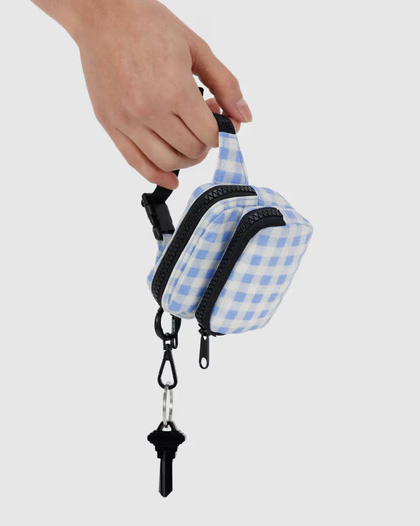 BAGGU | Fanny Pack Charm Light Blue Gingham
