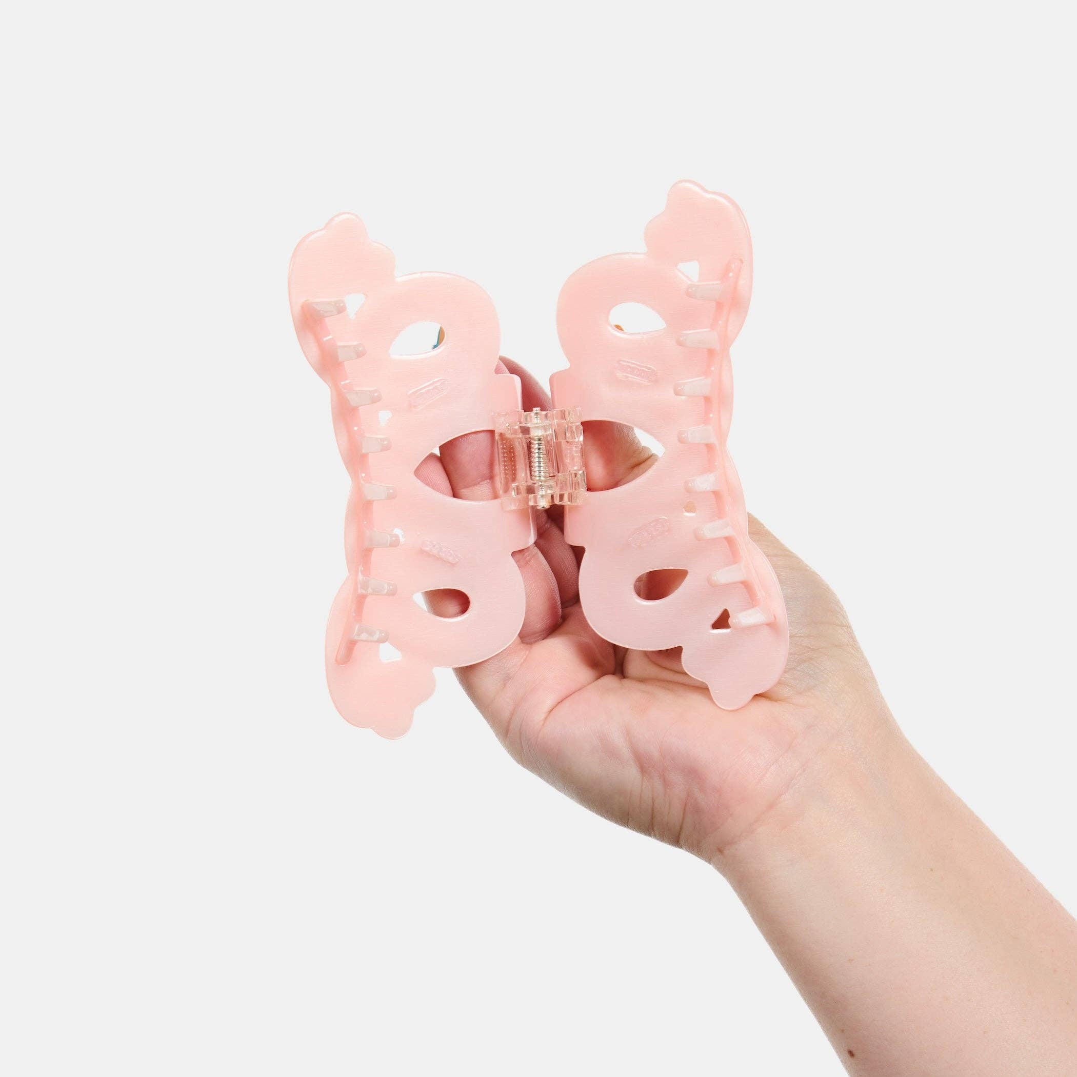 CHUNKS - Large Heart Loop Claw in Pink