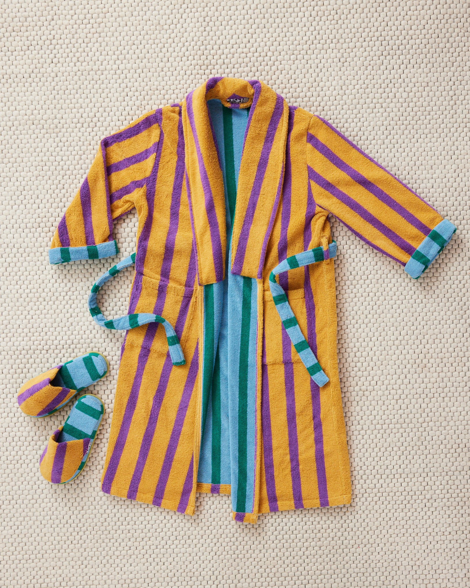 DUSEN DUSEN Bath Robe | Ronnie Stripe