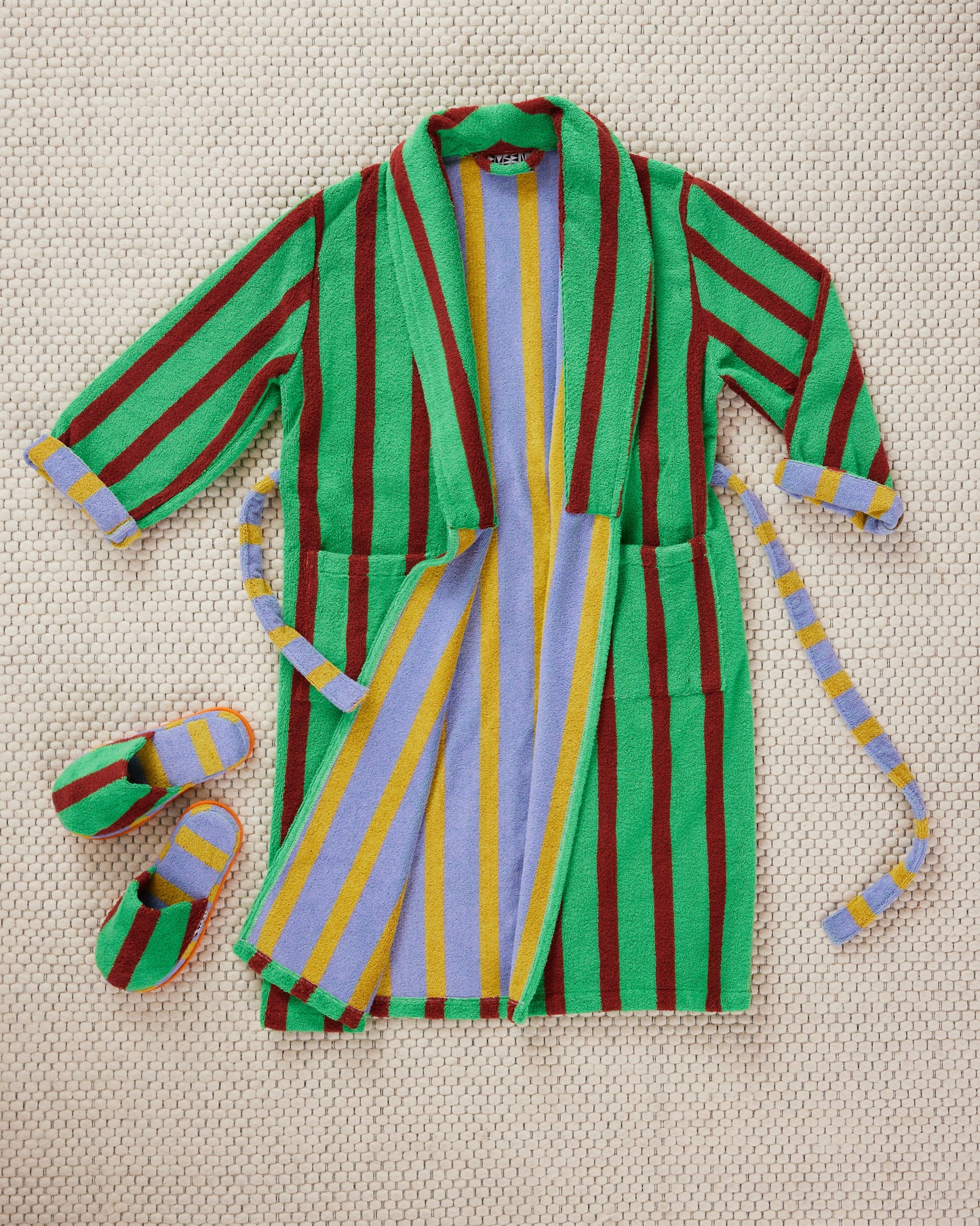 DUSEN DUSEN Nicolas Stripe Bath Robe