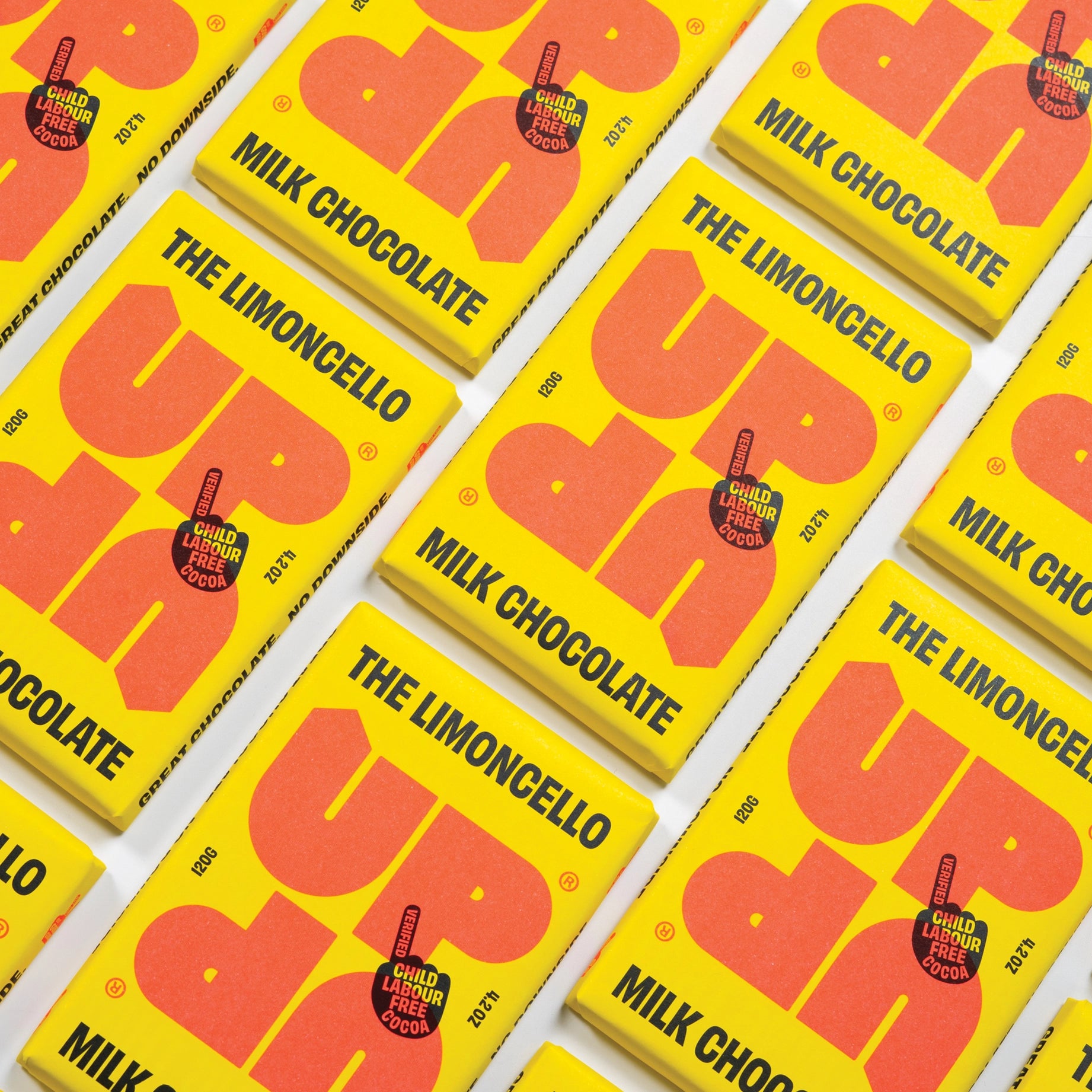 UP-UP CHOCOLATE - Limoncello Milk Chocolate Bar 120g