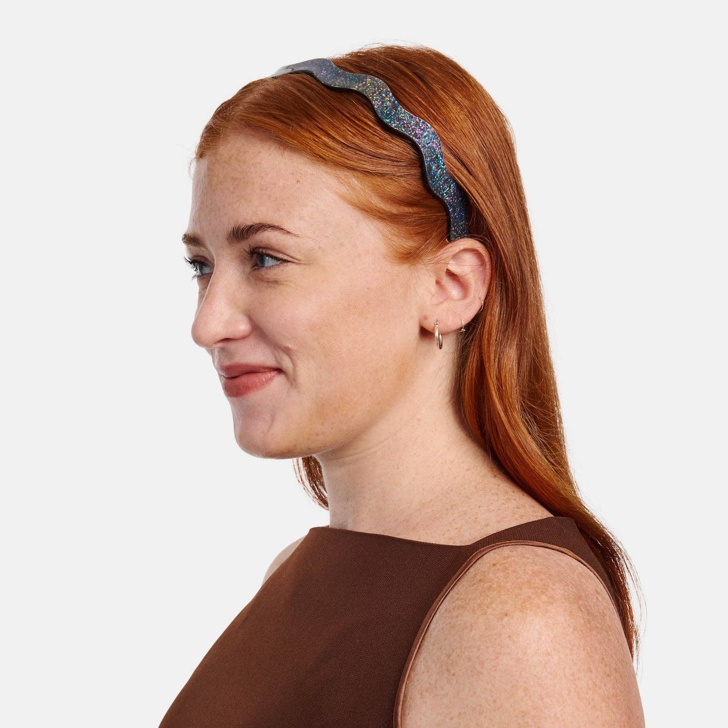 CHUNKS - Wavy Headband in Dark Sparkle