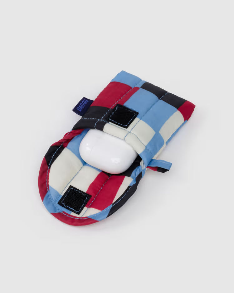 BAGGU - Puffy Earbuds Case - Painted Check