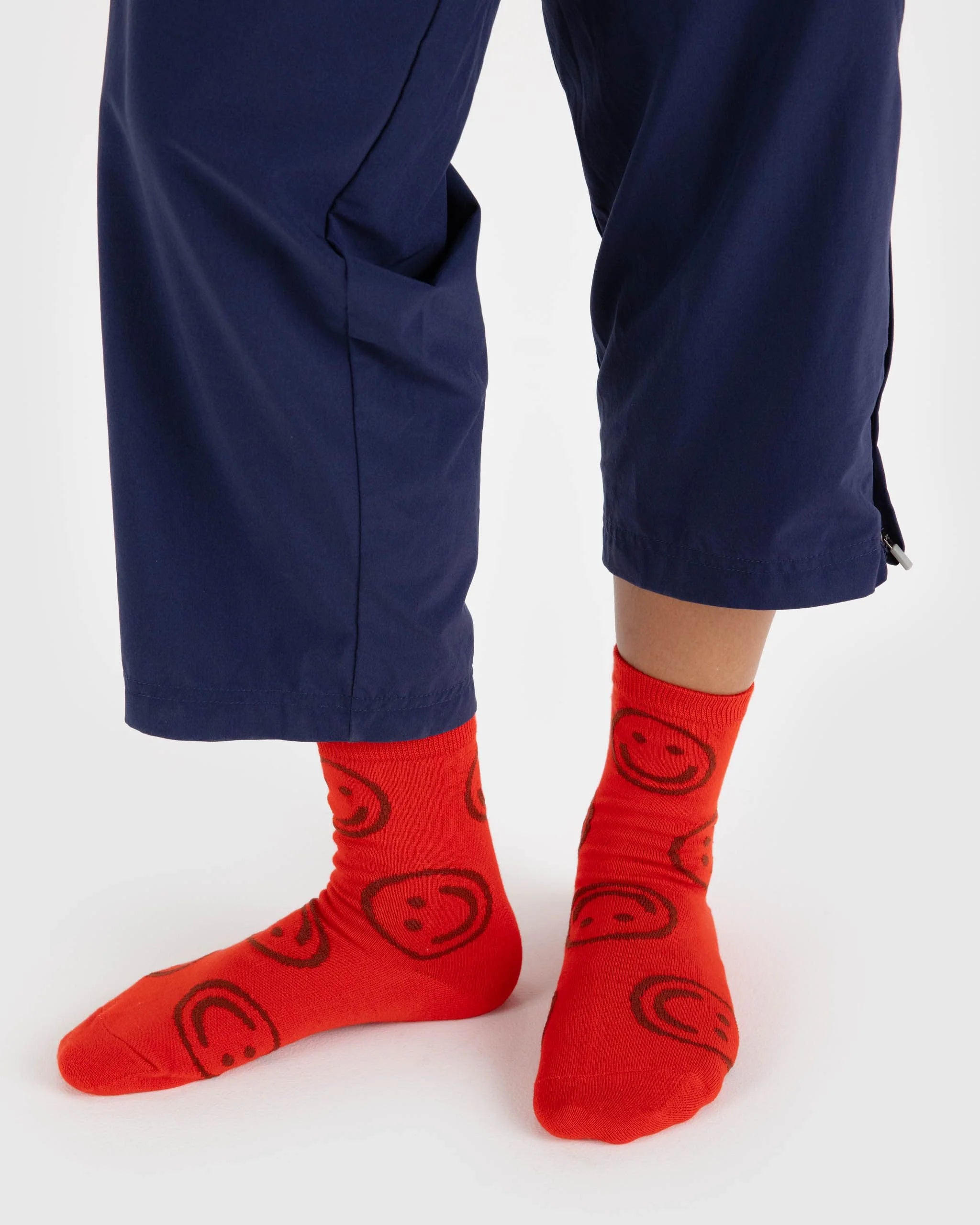 BAGGU Crew Sock - Red Happy