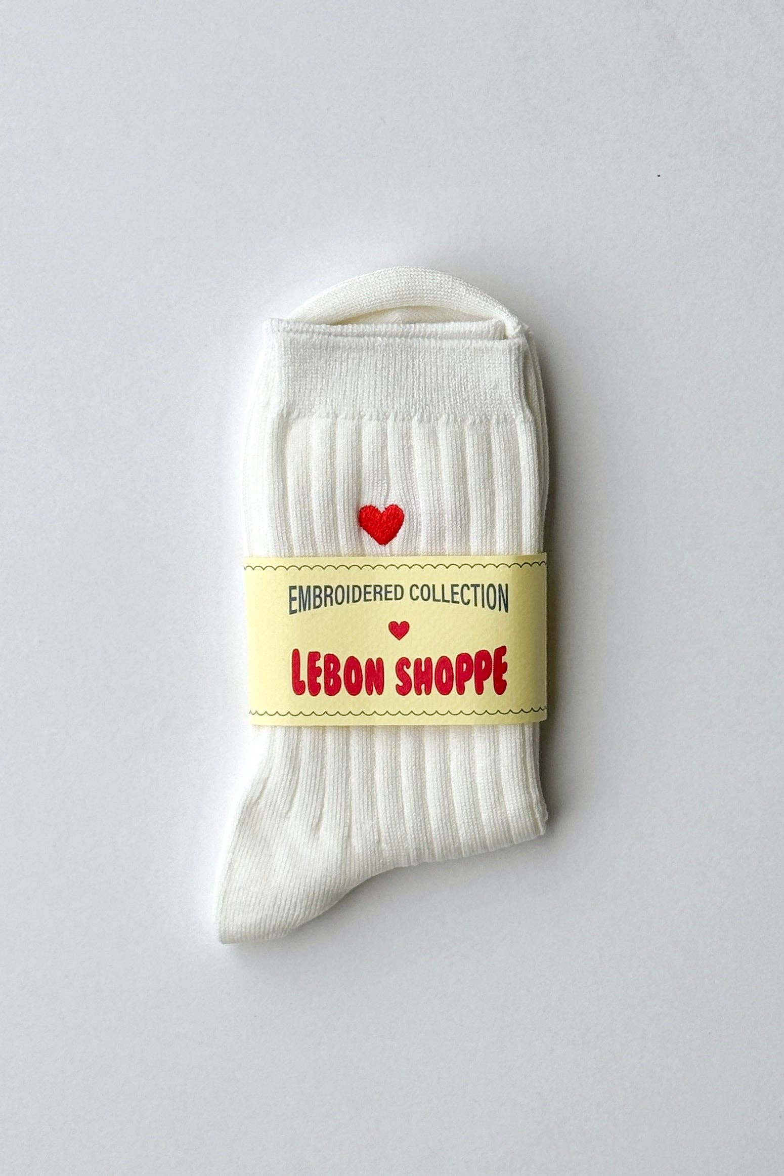 Le Bon Shoppe - Embroidered Her Socks - MC Cotton (wholesale)