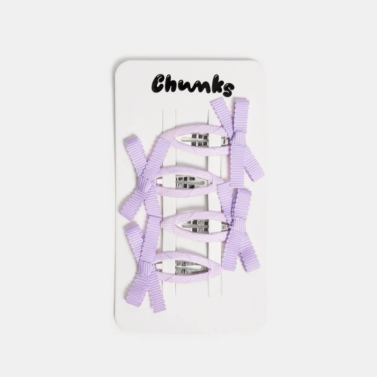 CHUNKS - Bow Snap Clips in Lilac