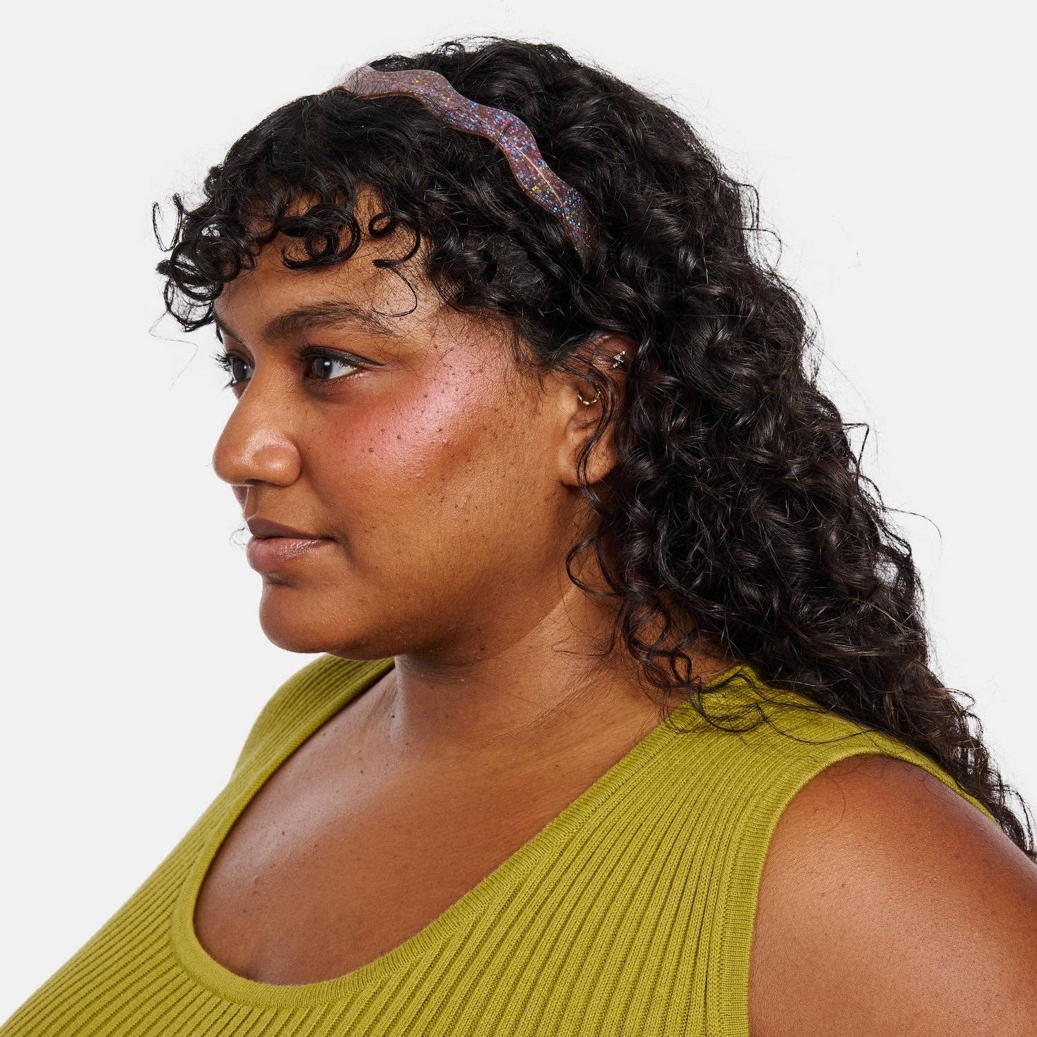CHUNKS - Wavy Headband in Hazel Sparkle
