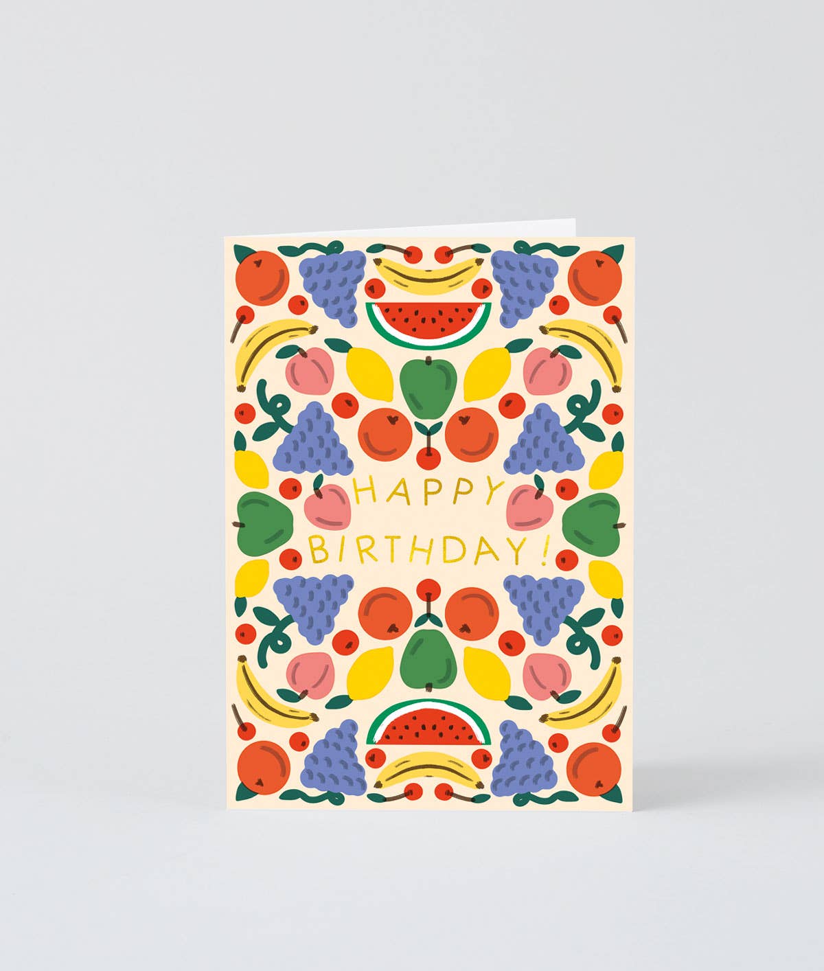 Wrap - 'Happy Birthday Fruits' Greetings Card