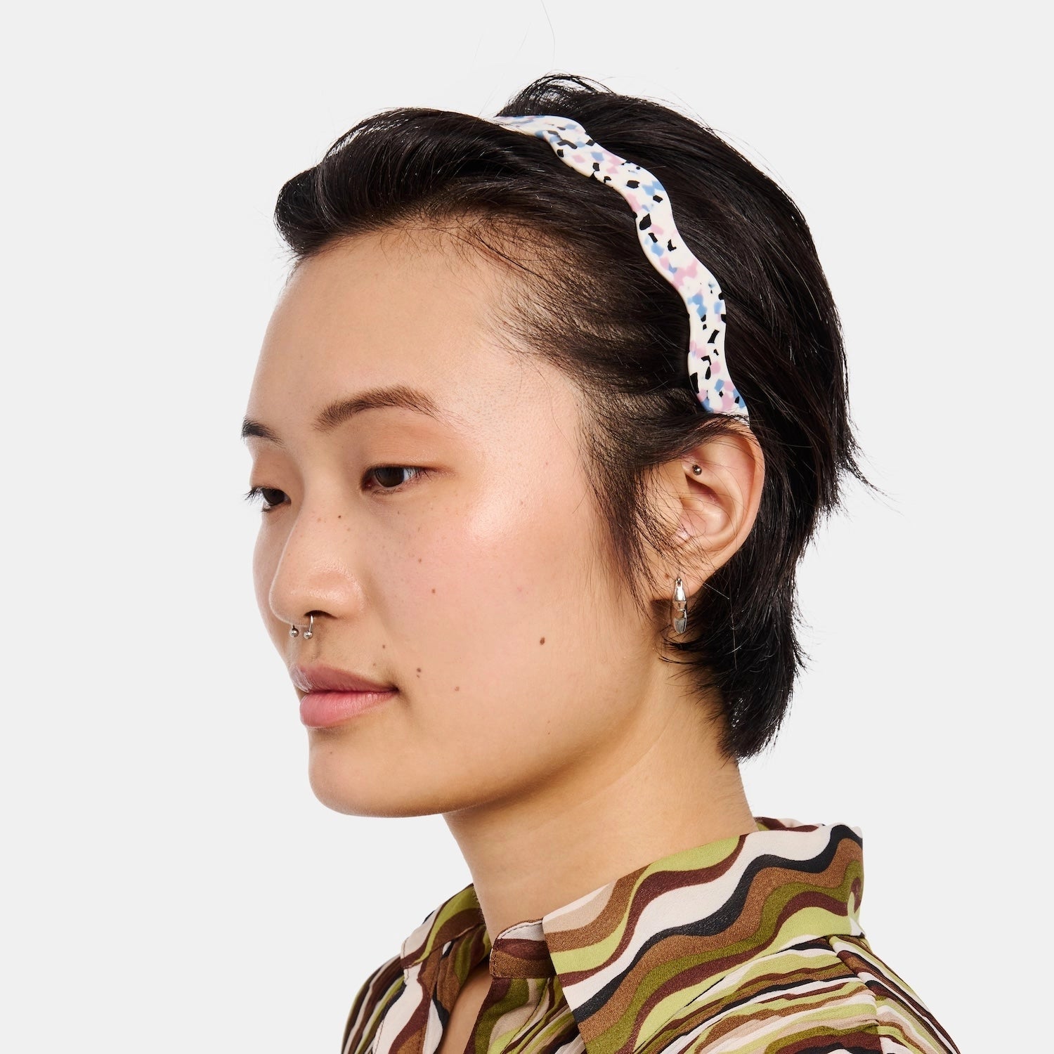 CHUNKS Wavy Headband in Terrazzo