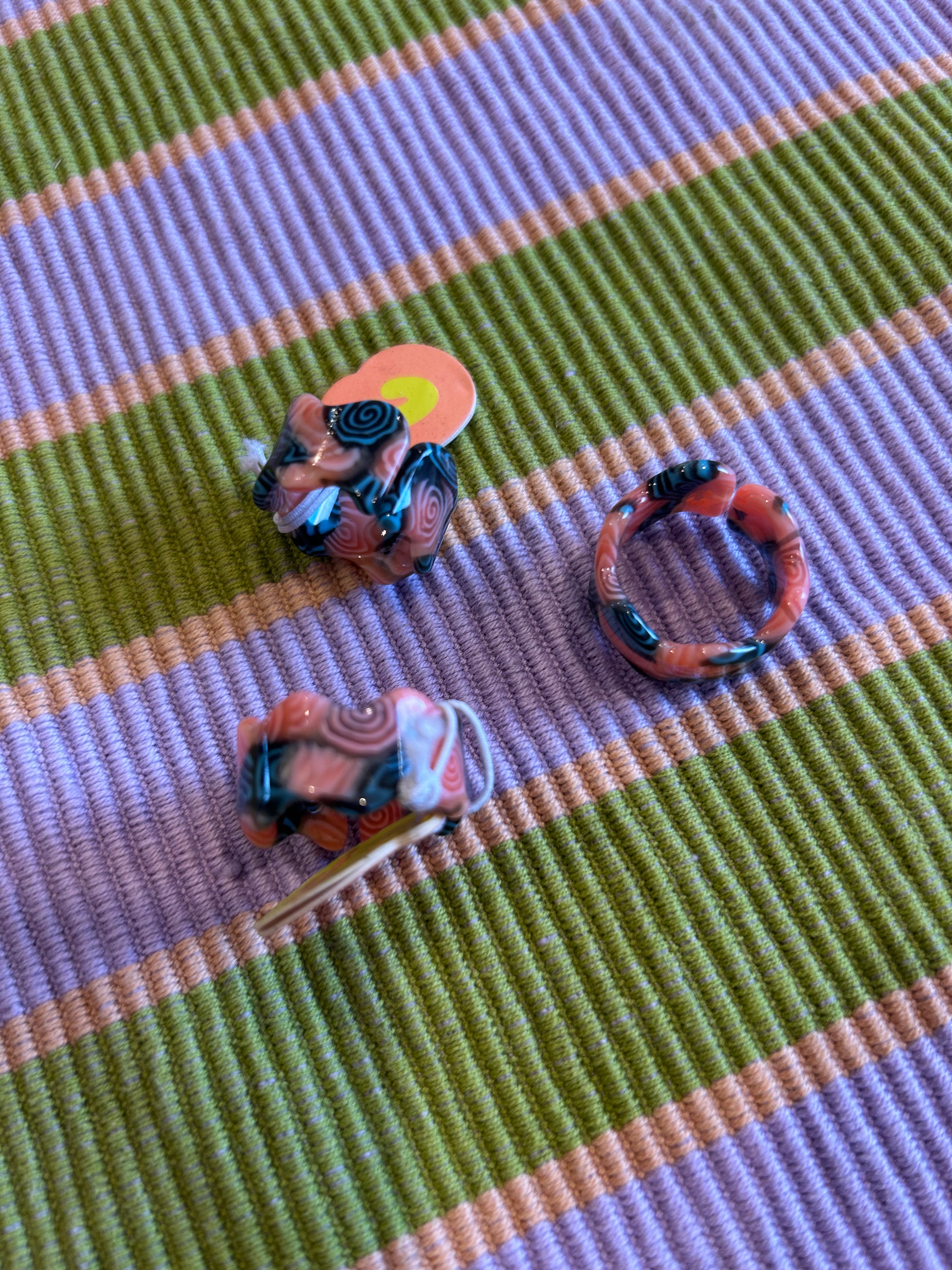 CHUNKS Acetate Adjustable Ring