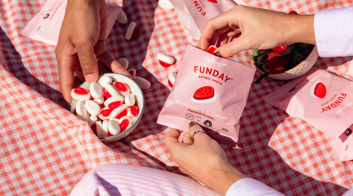 FUNDAY Strawberry & Cream Sharebag 120g