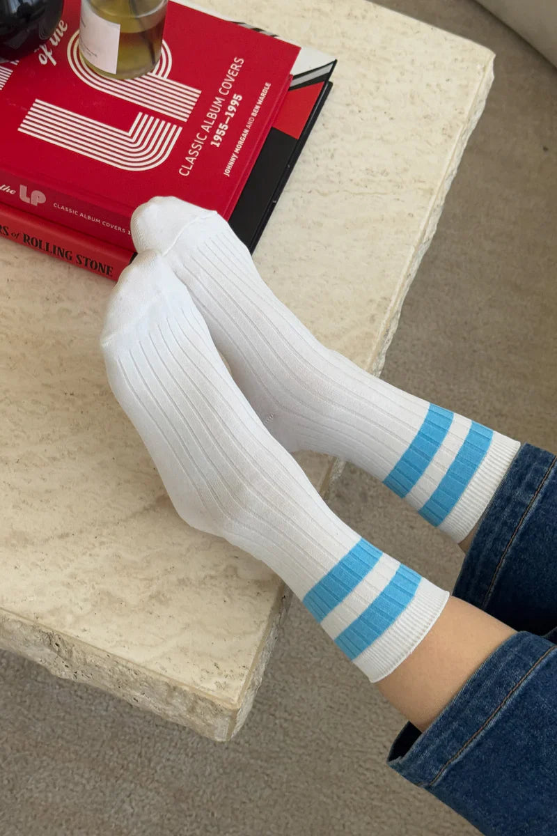 LE BON SHOPPE - Her Socks Blue Stripe