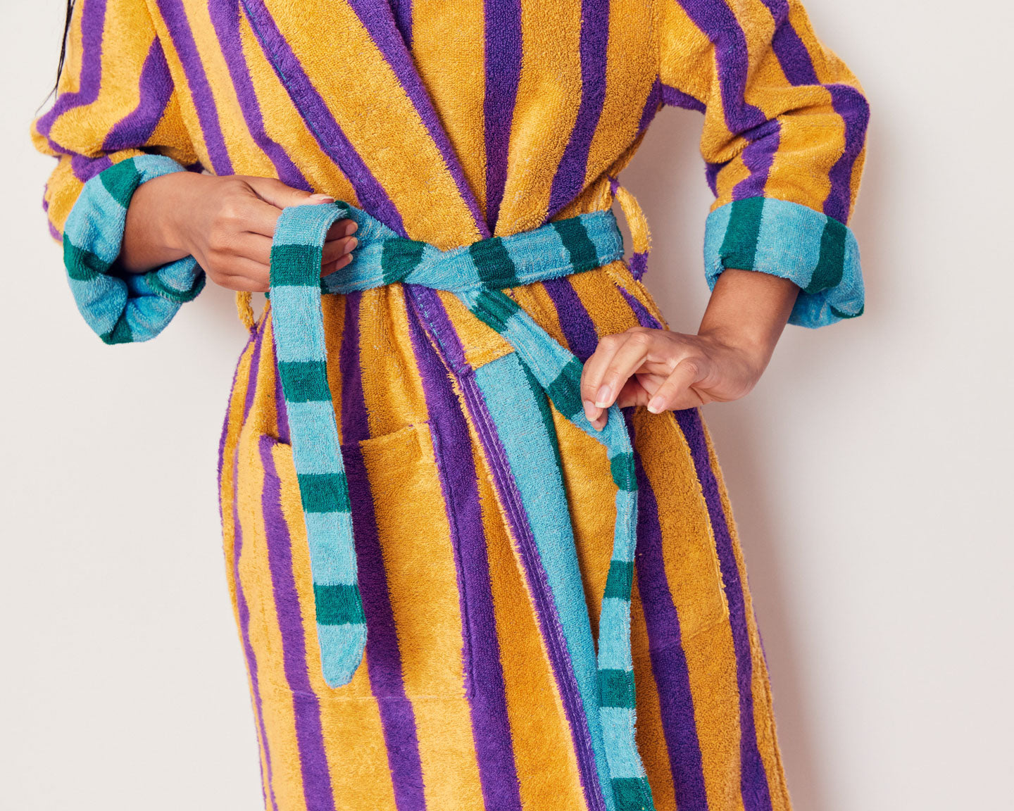 DUSEN DUSEN Bath Robe | Ronnie Stripe