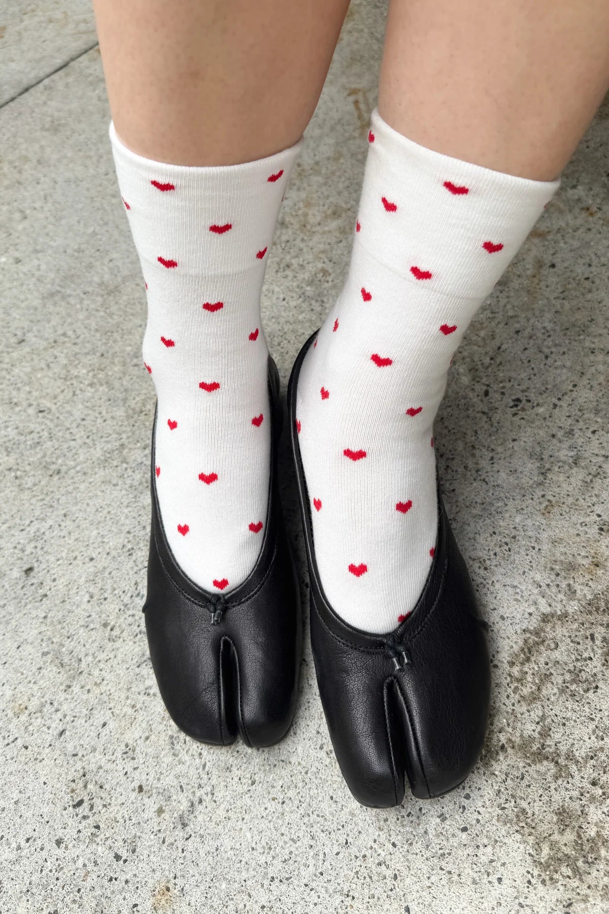 LE BON SHOPPE - Sneaker Socks - Heart - white/red