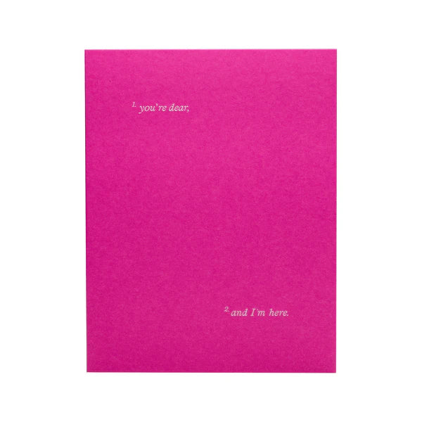 Short Talk | You're Dear, And I'm Here