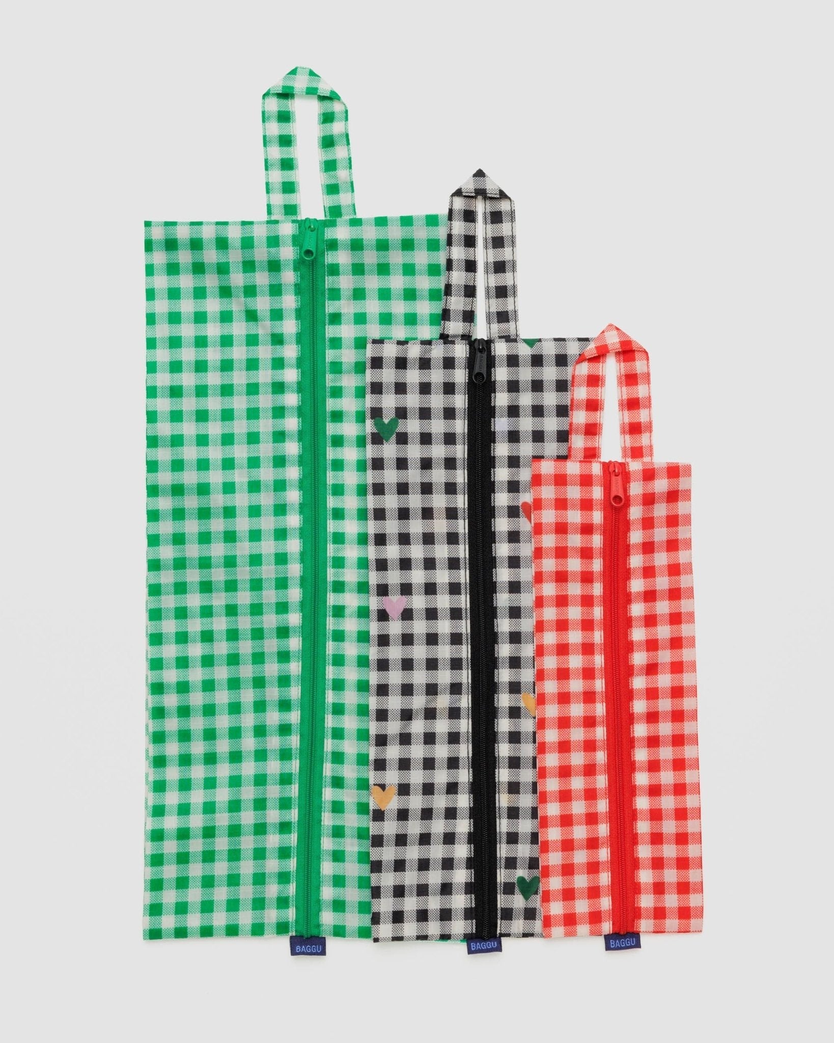 BAGGU 3D Zip Set | Gingham