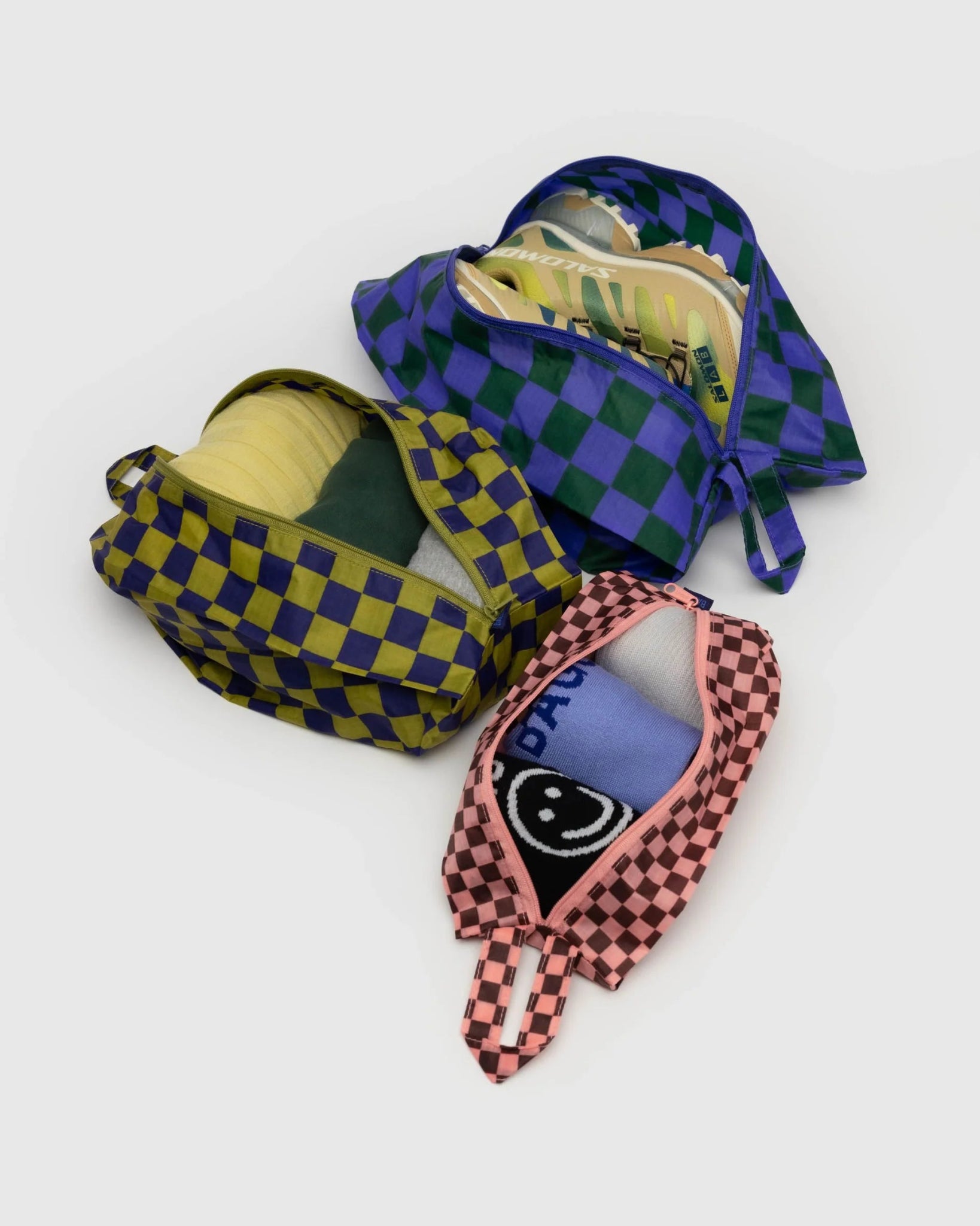 BAGGU | 3D Zip Set Jewel Checks