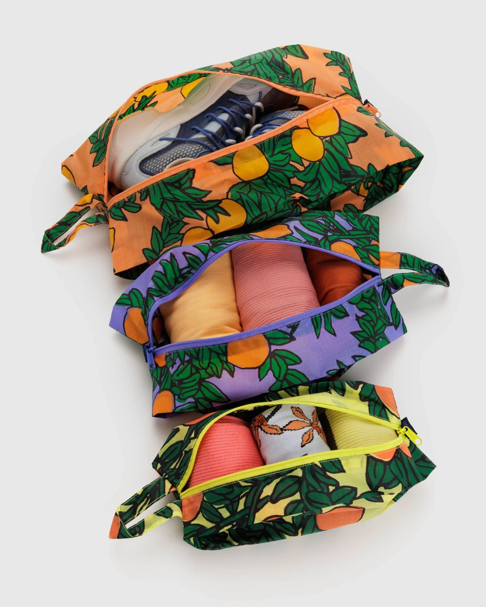 BAGGU 3D Zip Set | Orange Trees