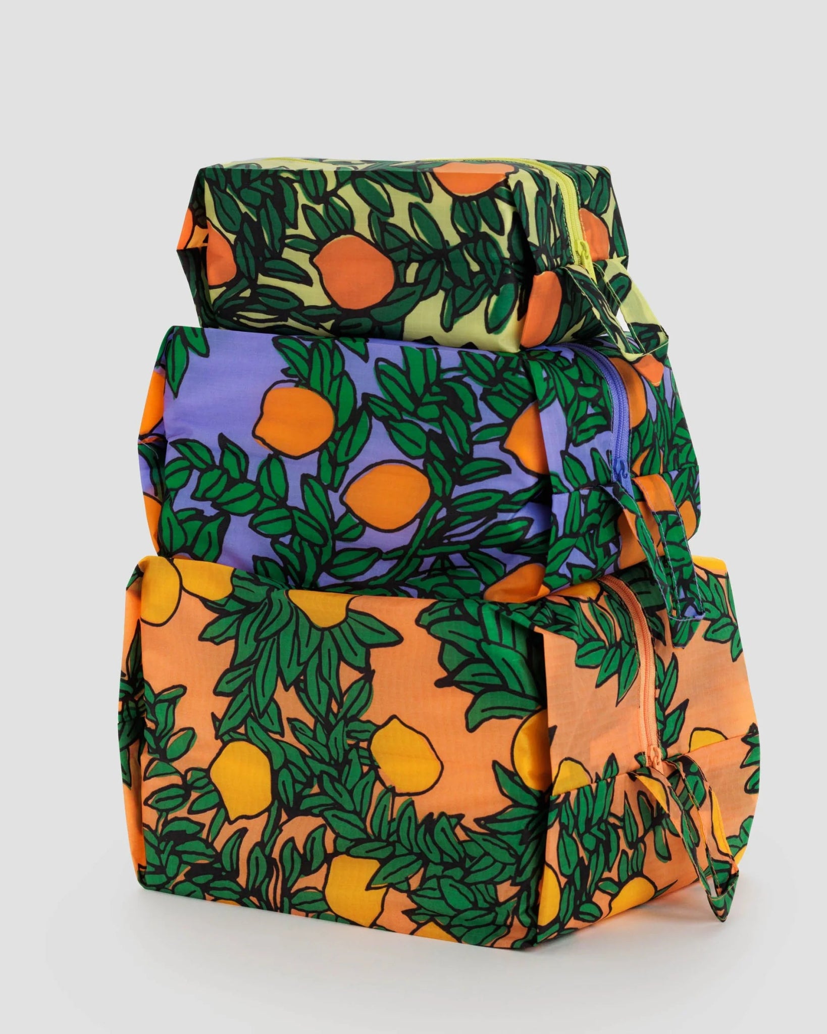 BAGGU 3D Zip Set | Orange Trees