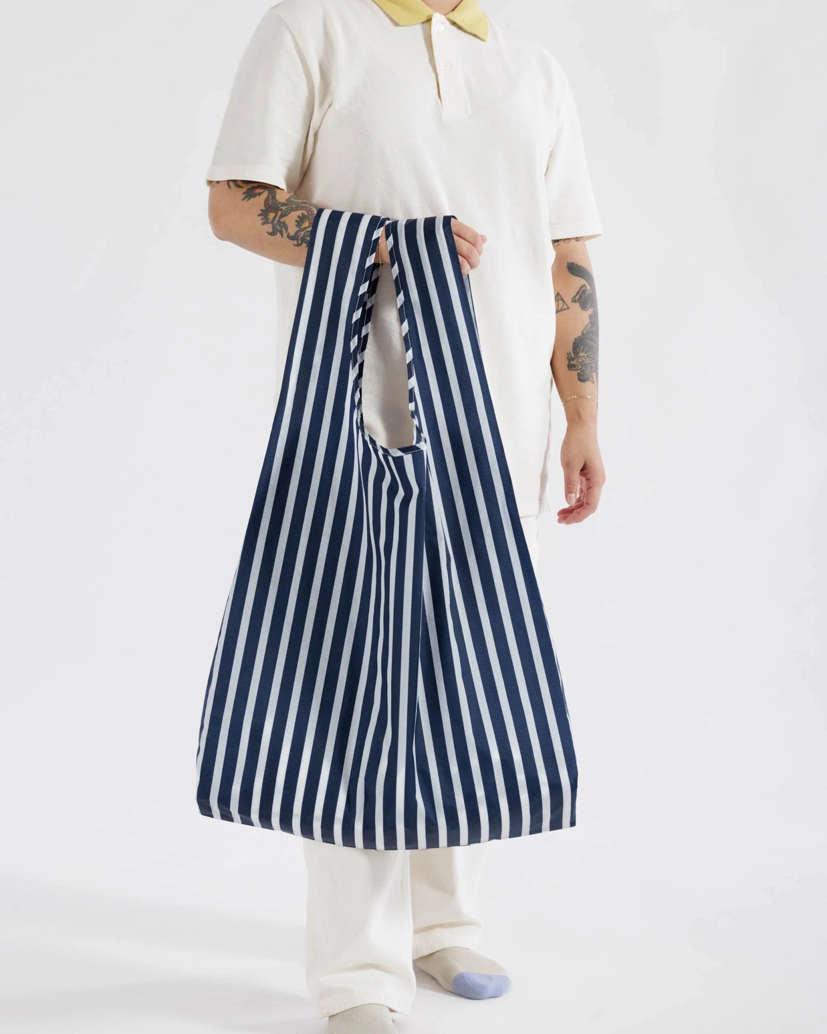 BAGGU Big Baggu - Navy Stripe