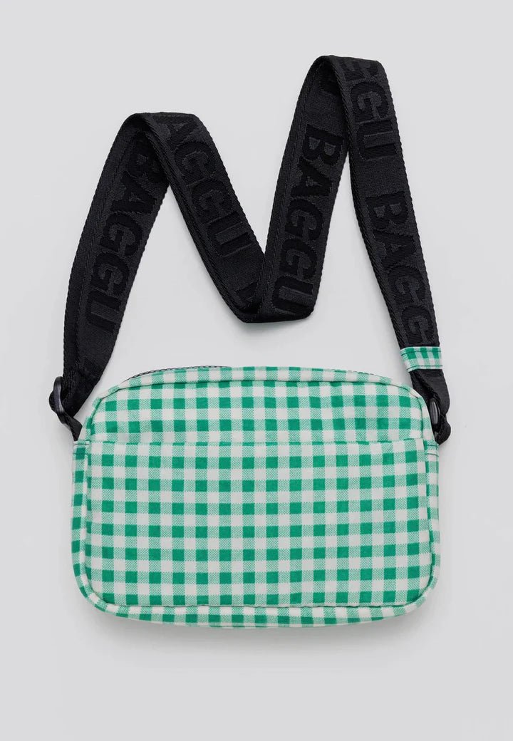 BAGGU Camera Crossbody - Green Gingham