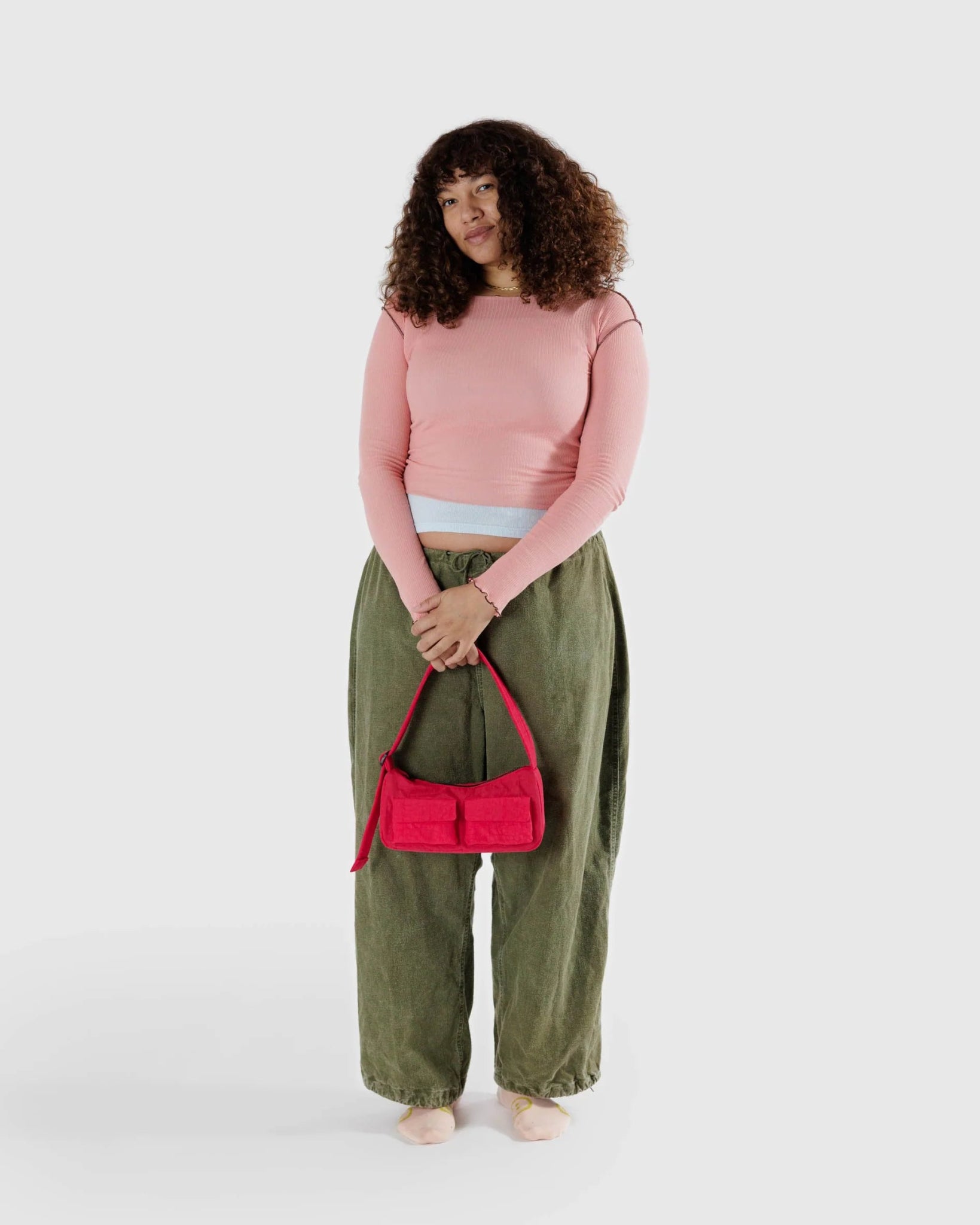 BAGGU Cargo Shoulder Bag - Candy Apple