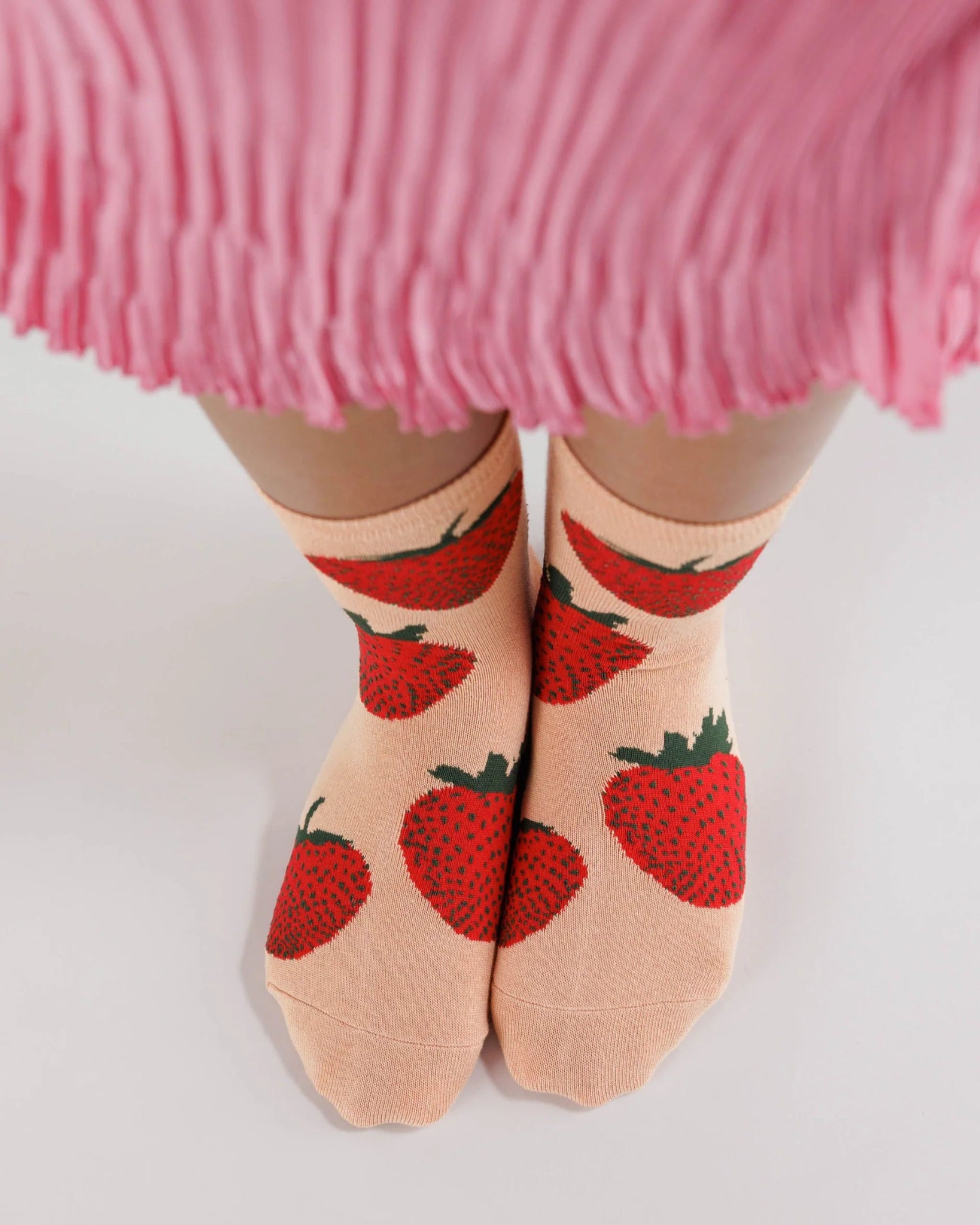 BAGGU Crew Sock - Strawberry