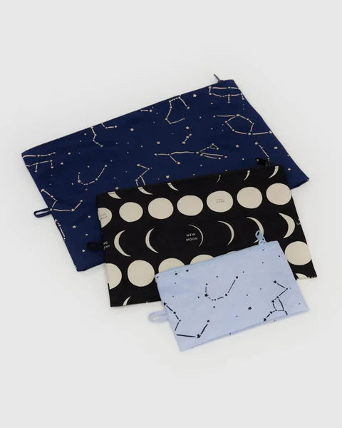 BAGGU Flat Pouch Set - Night Sky