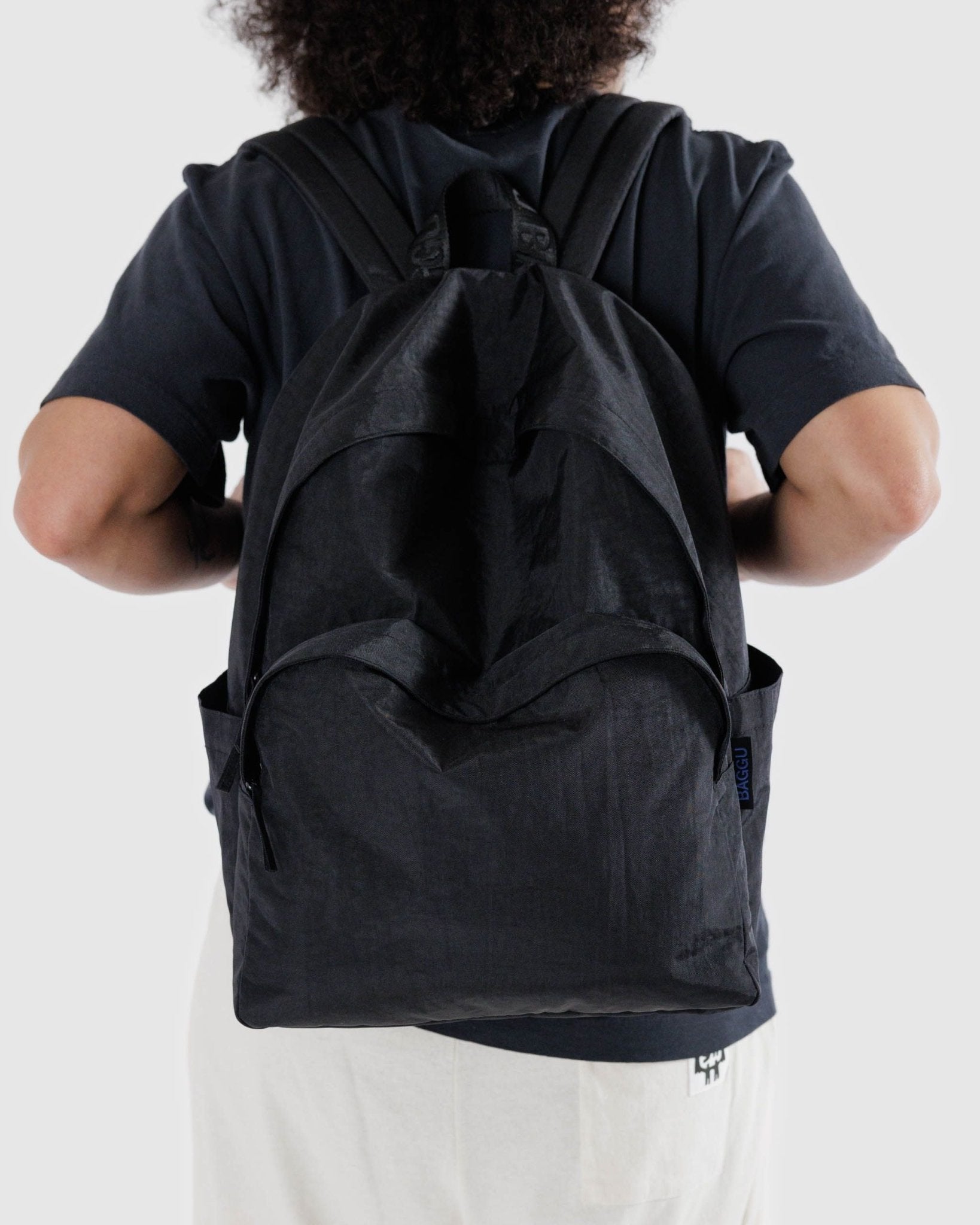 BAGGU Large Nylon Backpack - Black