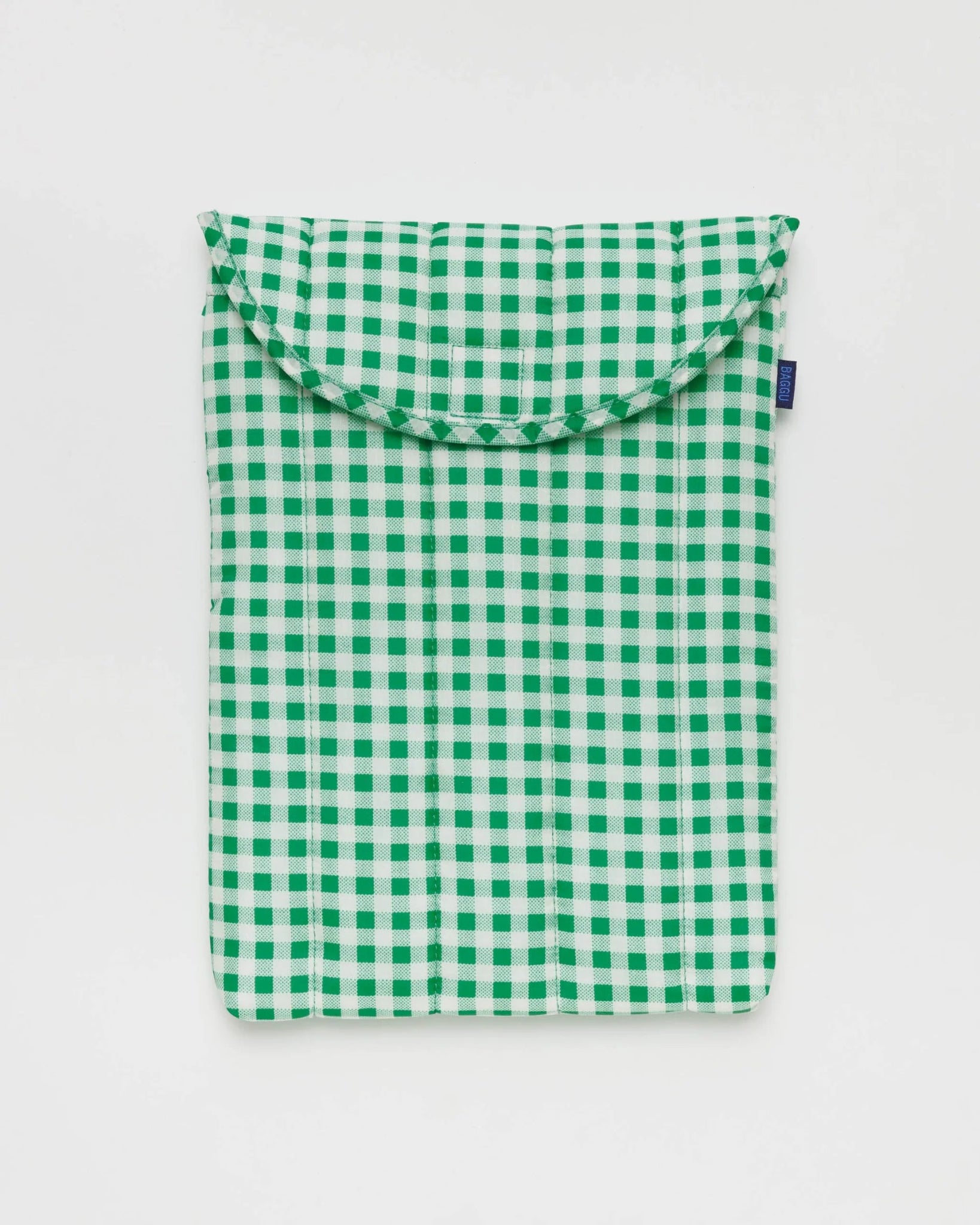 BAGGU Puffy Laptop Sleeve 13"/14" - Green Gingham