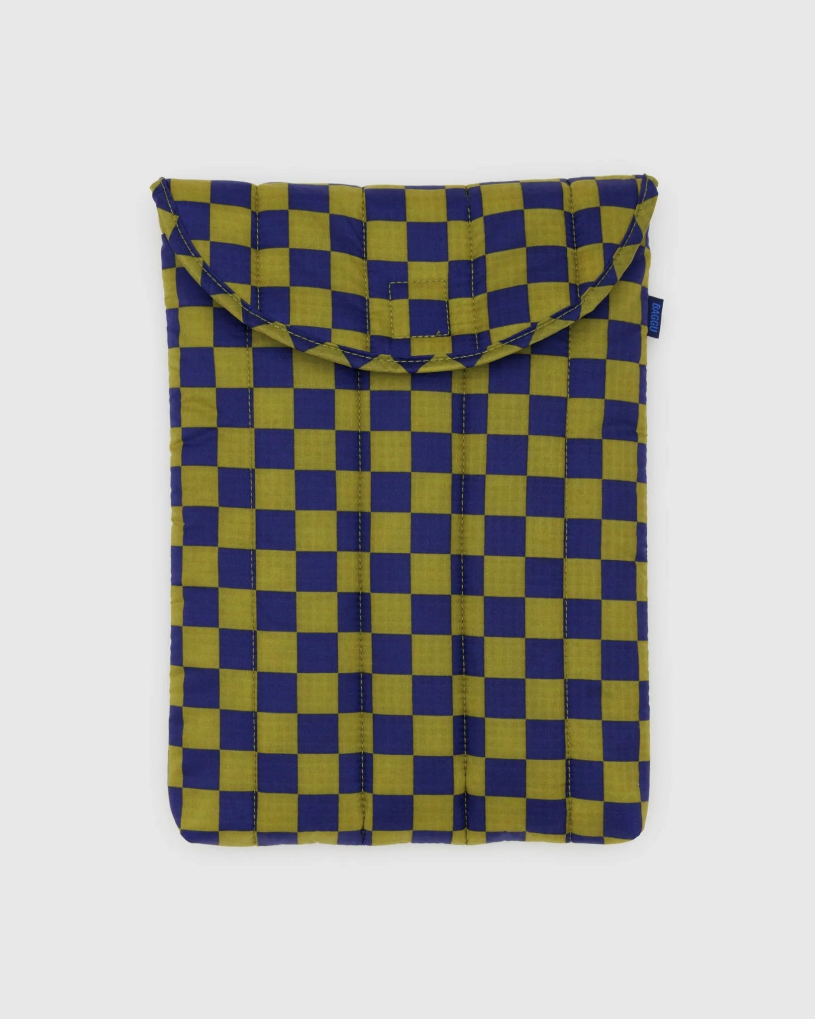 BAGGU | Puffy Laptop Sleeve Navy Green Check 13/14"