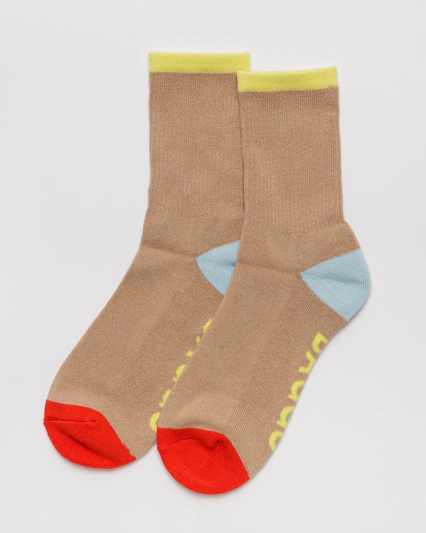 BagguBAGGU Ribbed Sock - Beige Mix | LargePreston Apothecary