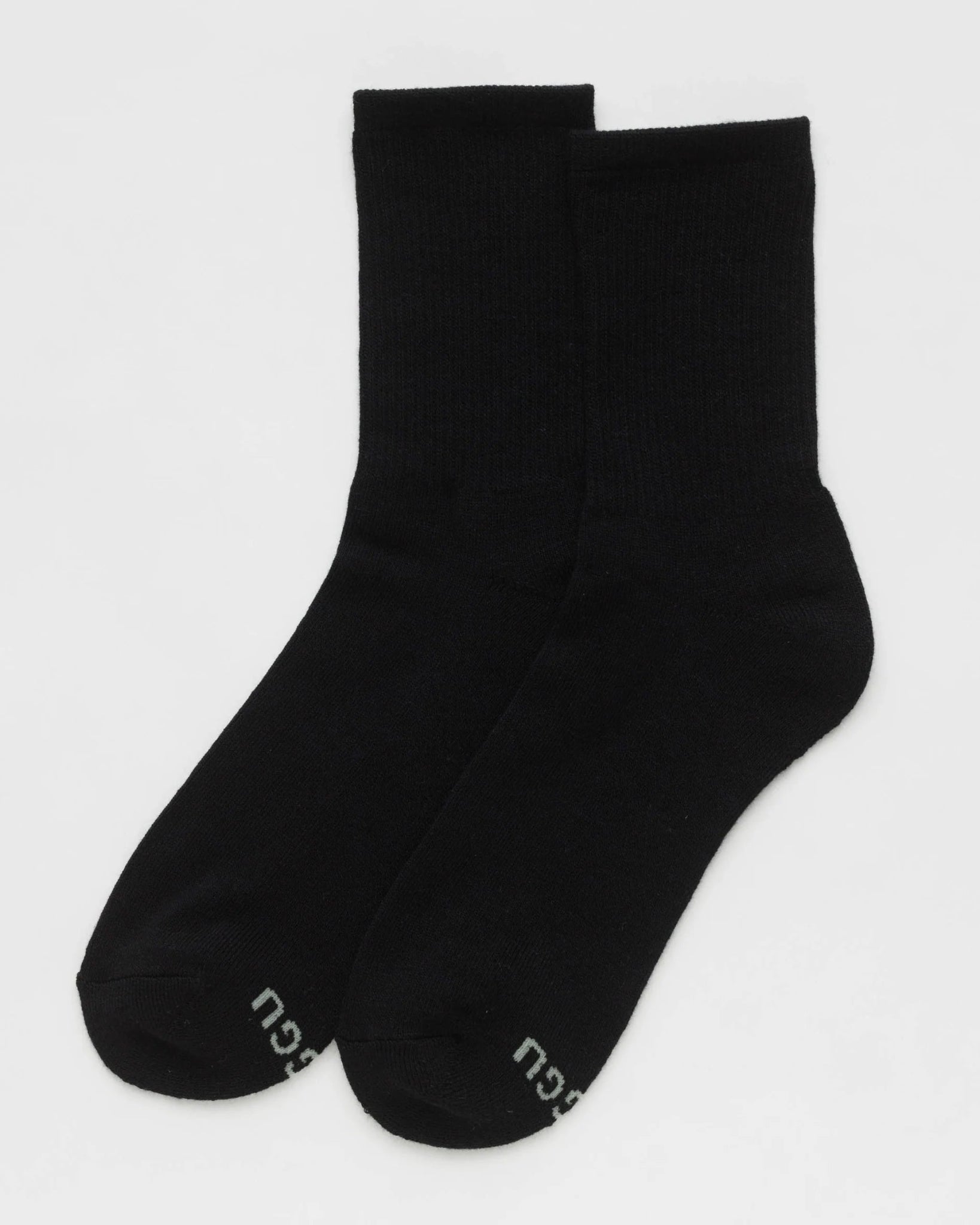 BAGGU Ribbed Sock - Black Large