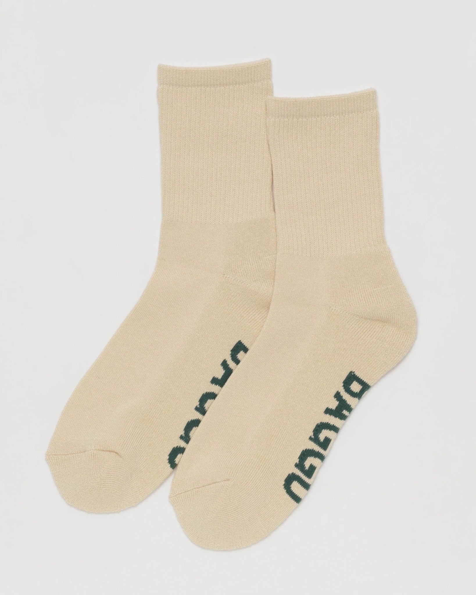 BAGGU Ribbed Sock - Ecru Large