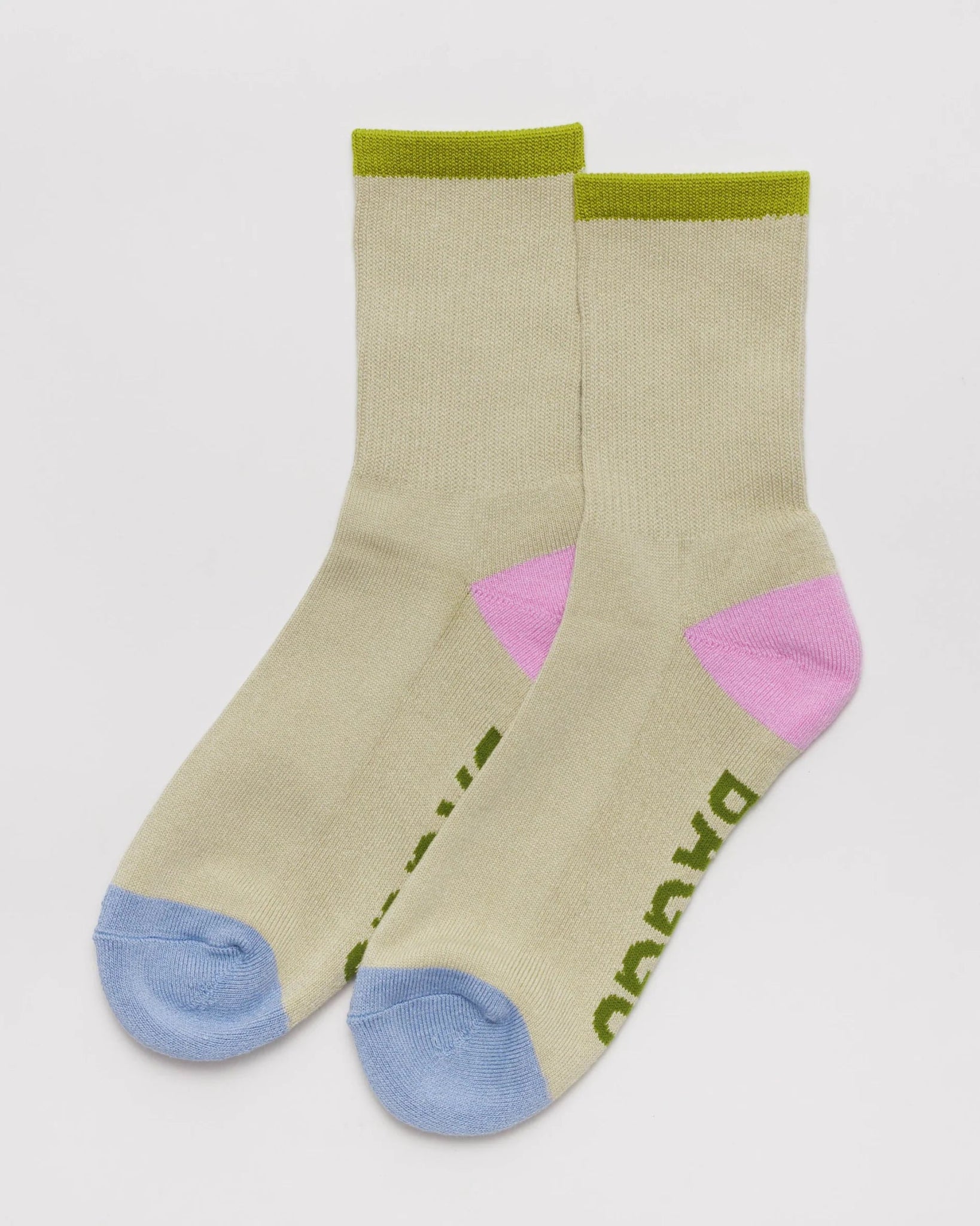 BAGGU Ribbed Sock - Stone Mix Large