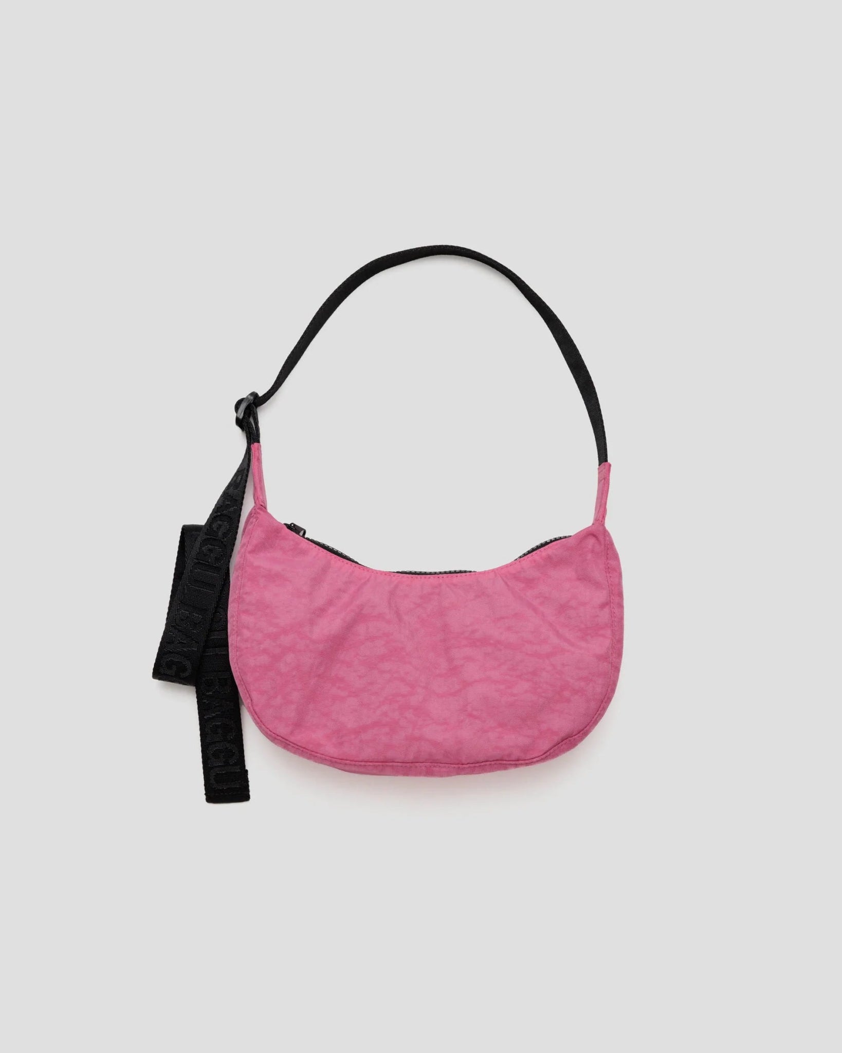 BAGGU Small Nylon Crescent Bag - Azalea Pink