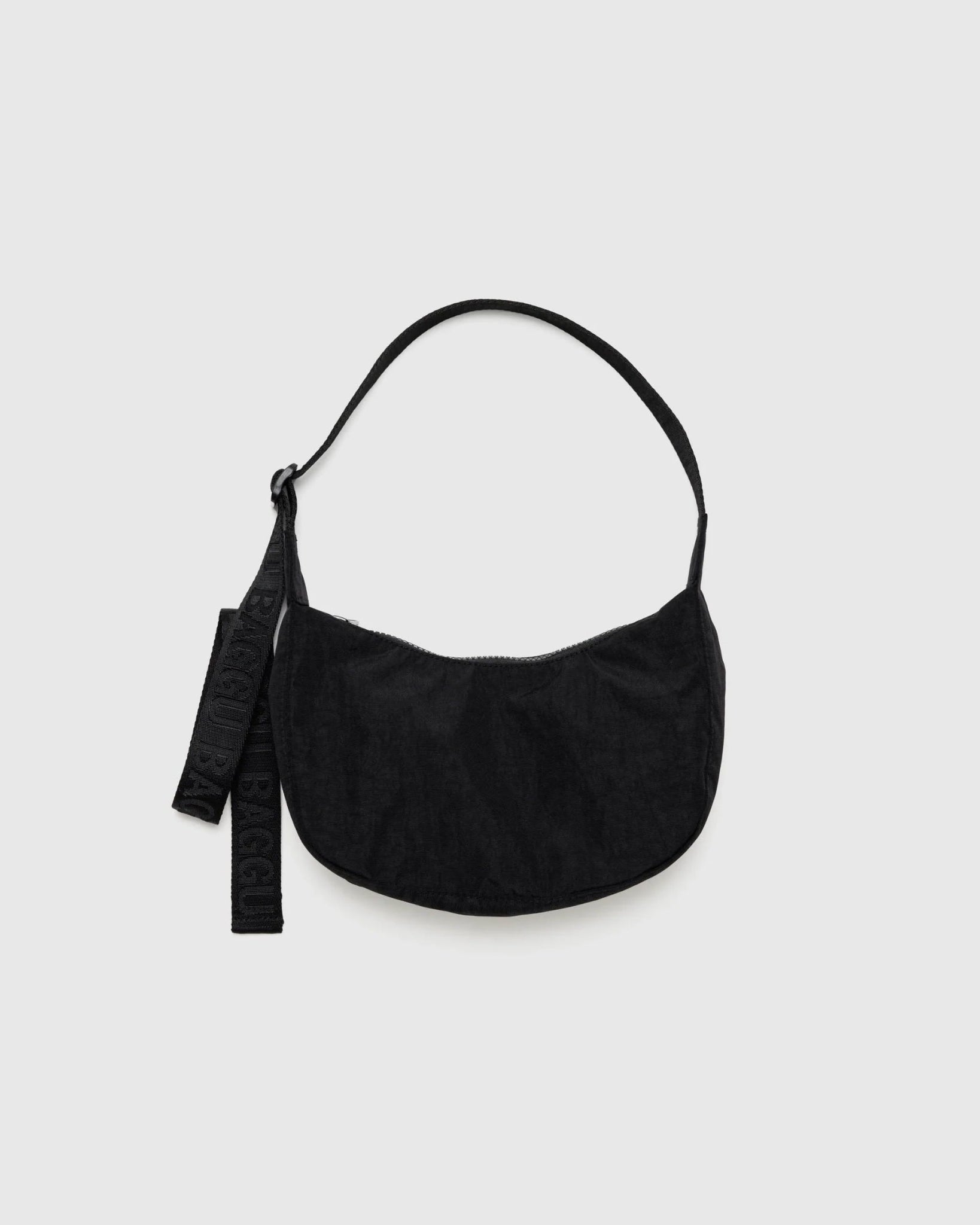 BAGGU Small Nylon Crescent Bag - Black Spring