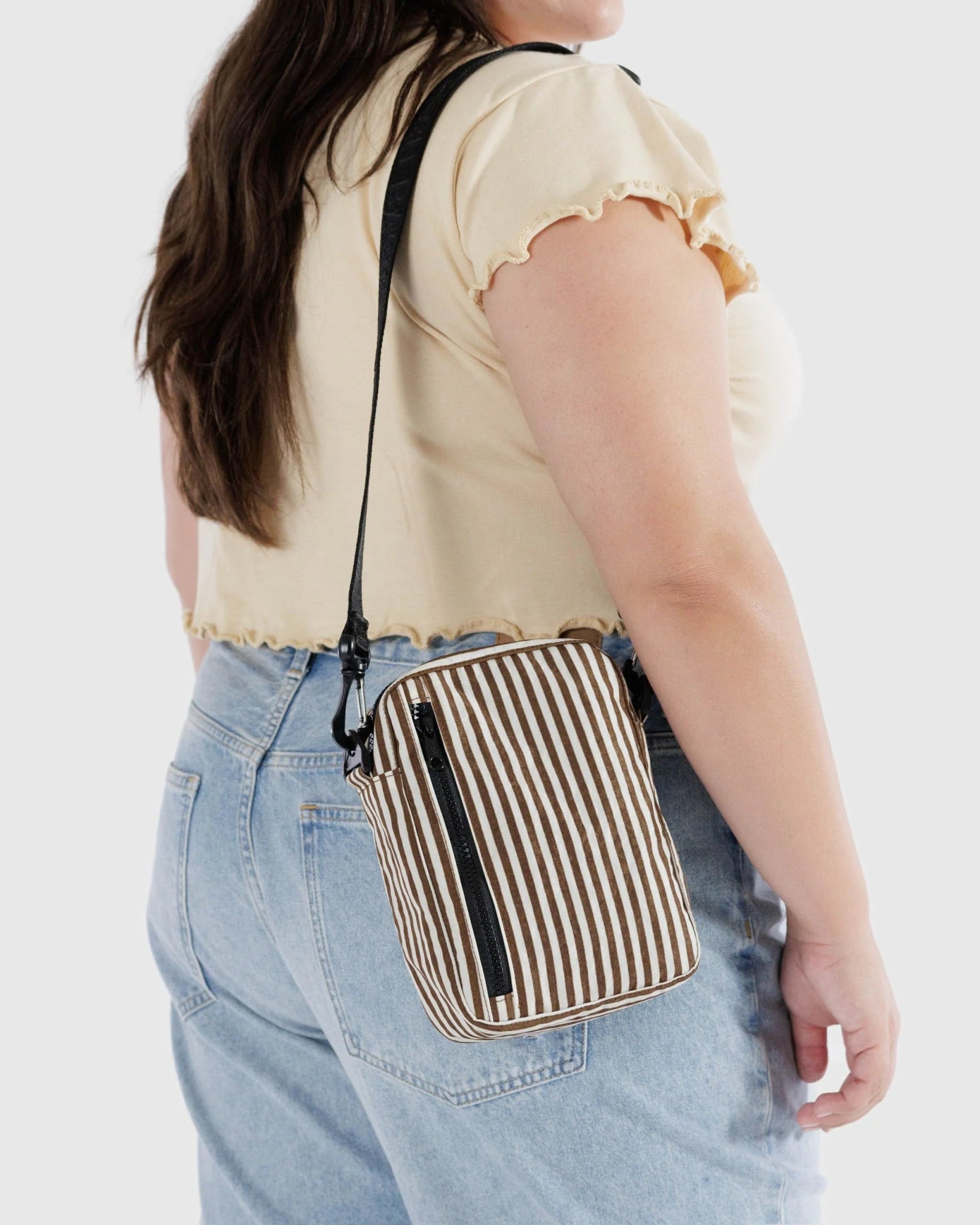 BAGGU Sport Crossbody - Brown Stripe