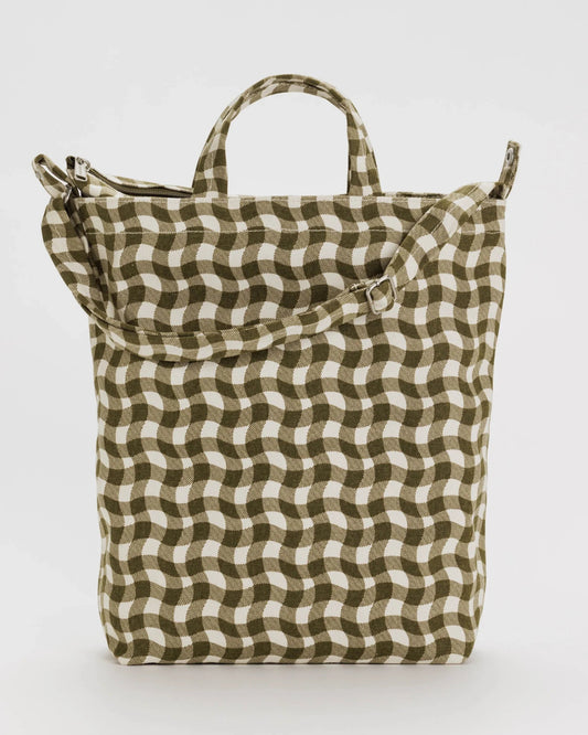 BagguBAGGU | Zip Duck Bag Wavy Gingham BrownPreston Apothecary