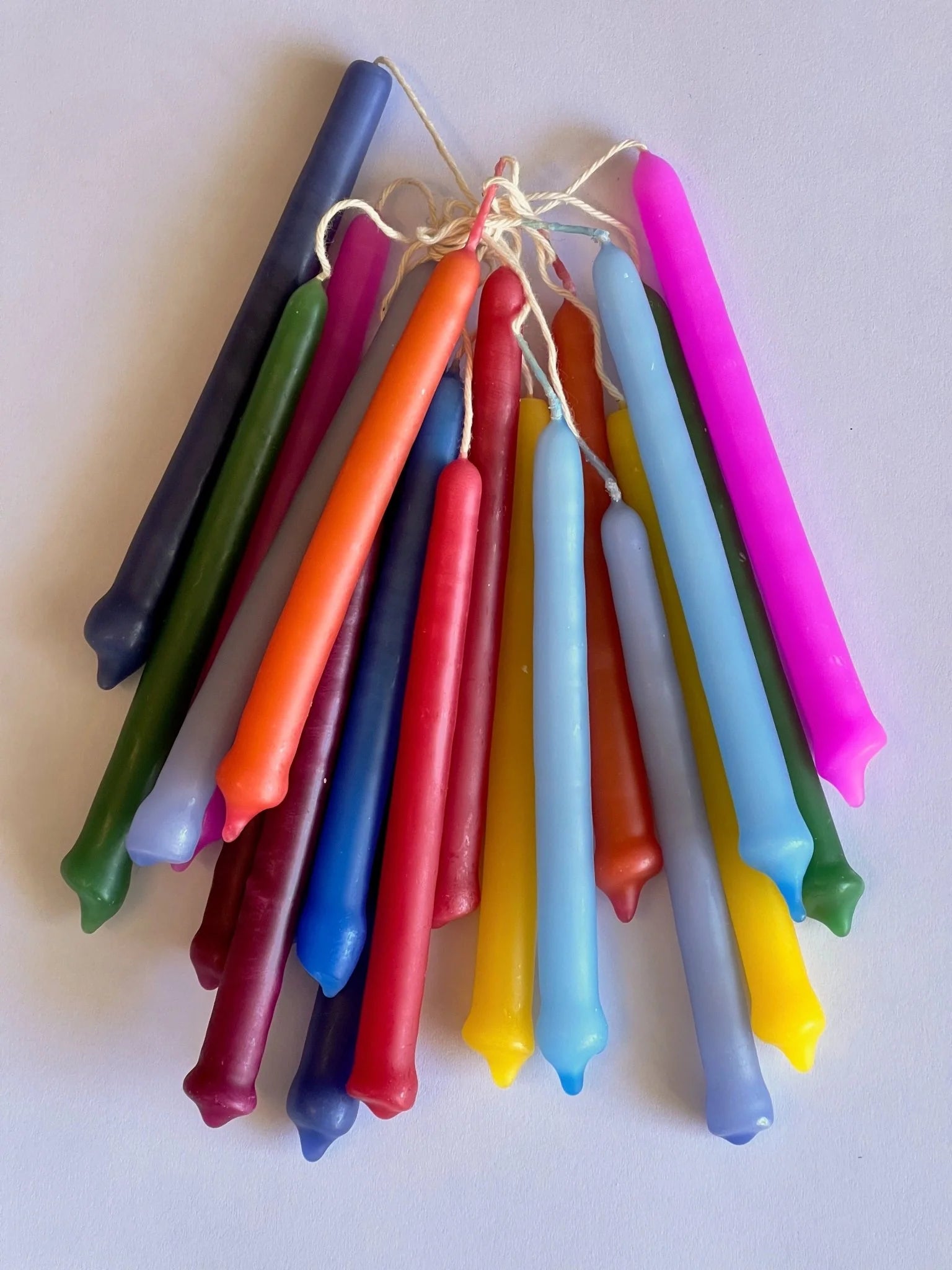 Block colour 2 Hour Mini Taper Candles | 20 Pack