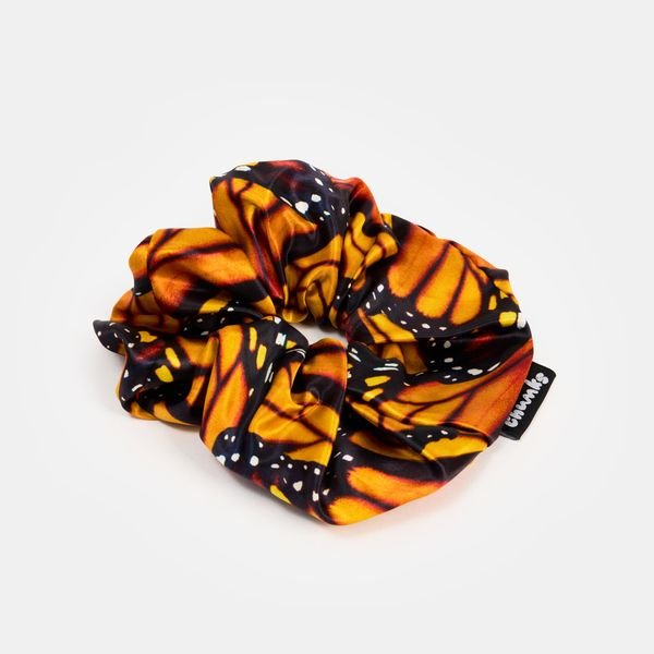 CHUNKS Silk Scrunchie in Large Monarch