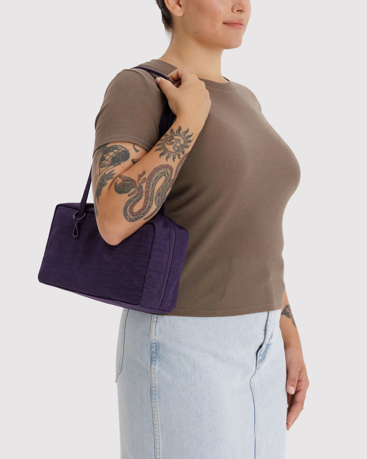BAGGU - Nylon Bowler Bag - Fig